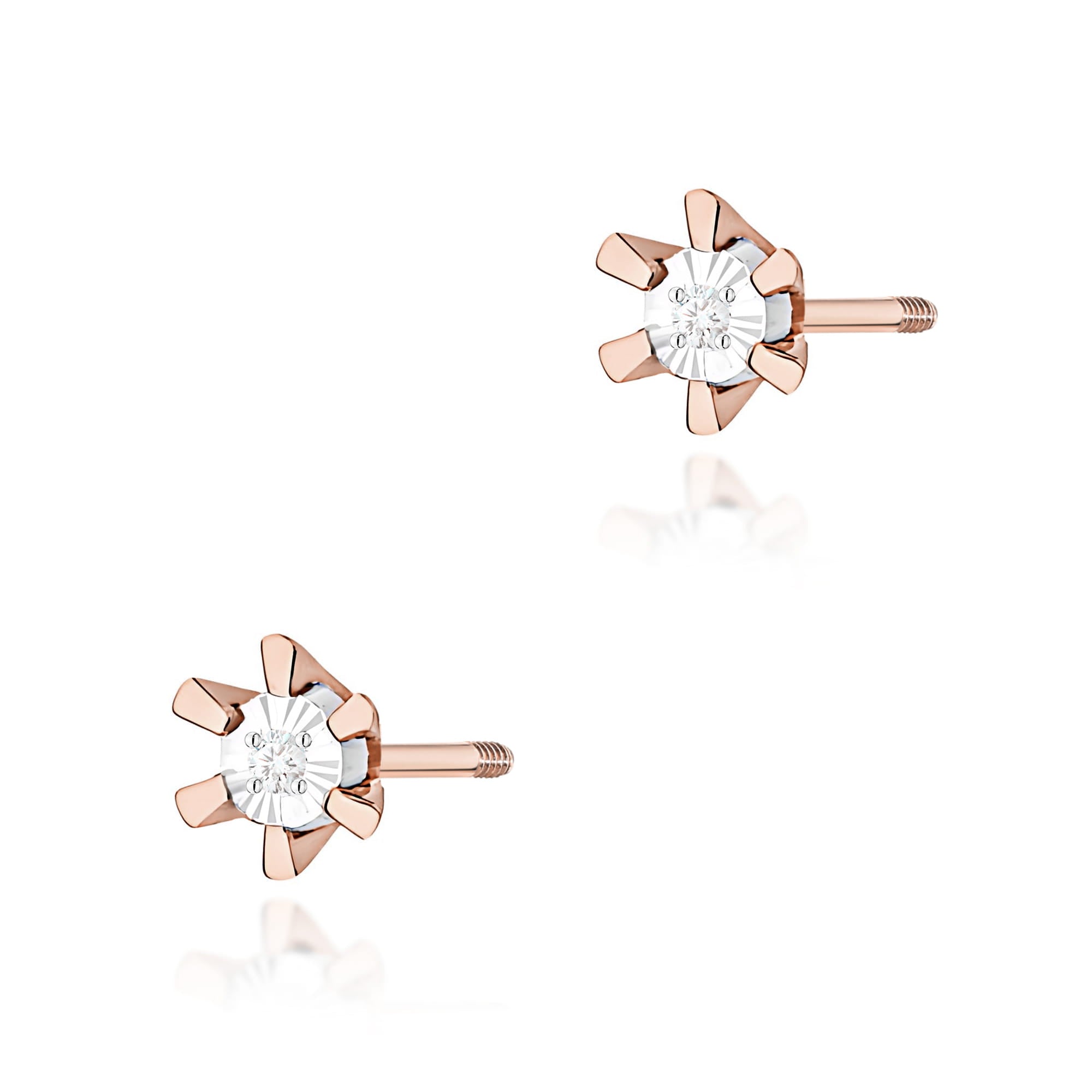 Cercei Aur 14K K0029 Diamant 2 x 0,0086ct