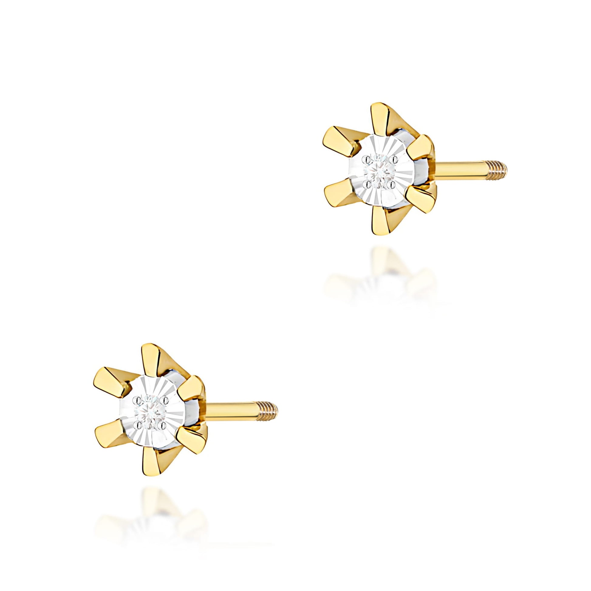 Cercei Aur 14K K0029 Diamant 2 x 0,0086ct