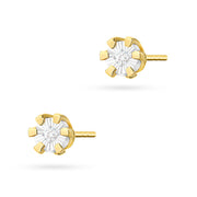 Cercei Aur 14K cu Diamant Natural 0.017 ct