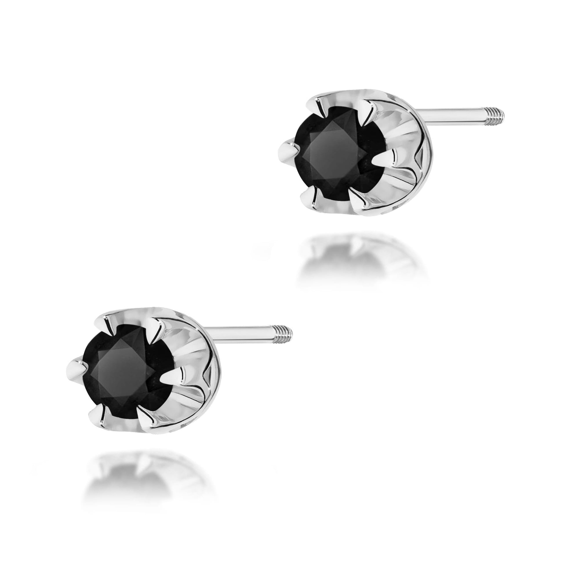 Cercei Aur 14K K0032 Diamant Negru 2 x 0.12ct
