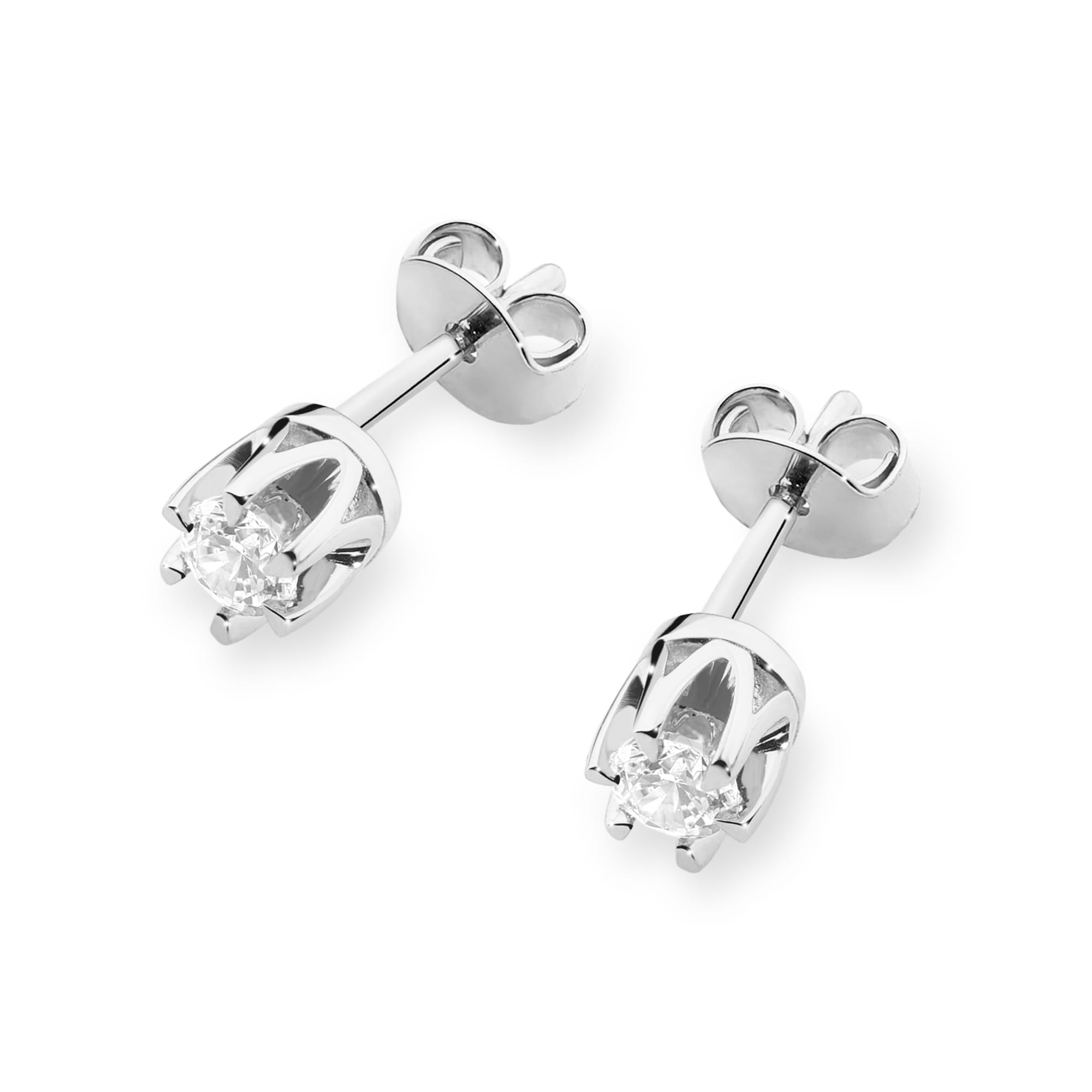 Cercei Aur 14K cu Diamante Naturale 0.16 ct