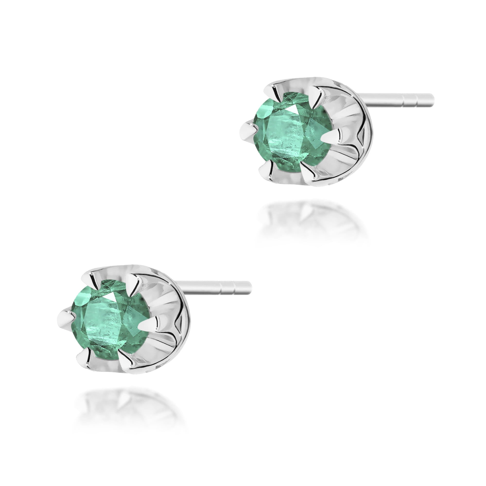 Cercei Aur 14K K0032 Smarald 2 x 0.15ct