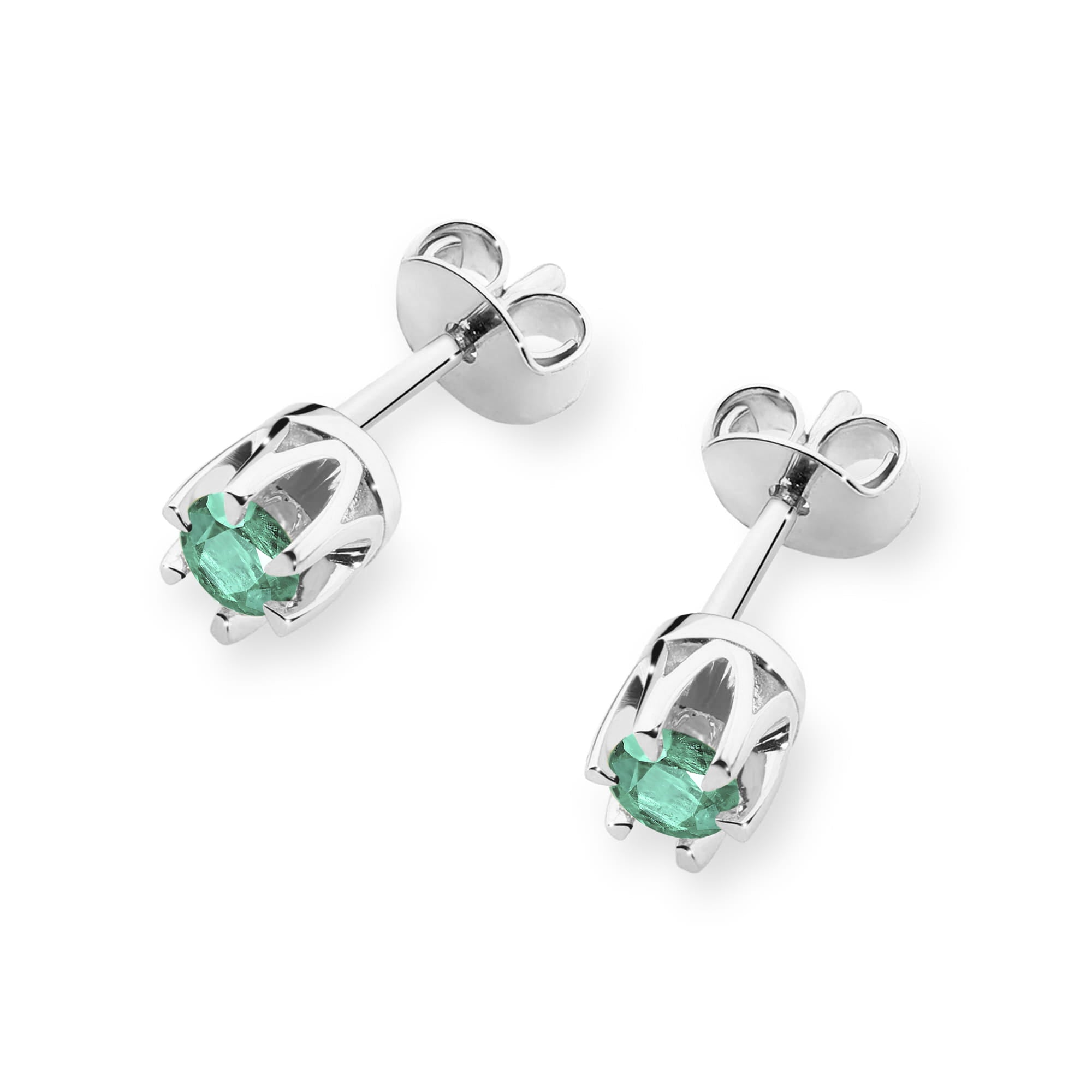 Cercei Aur 14K K0032 Smarald 2 x 0.15ct
