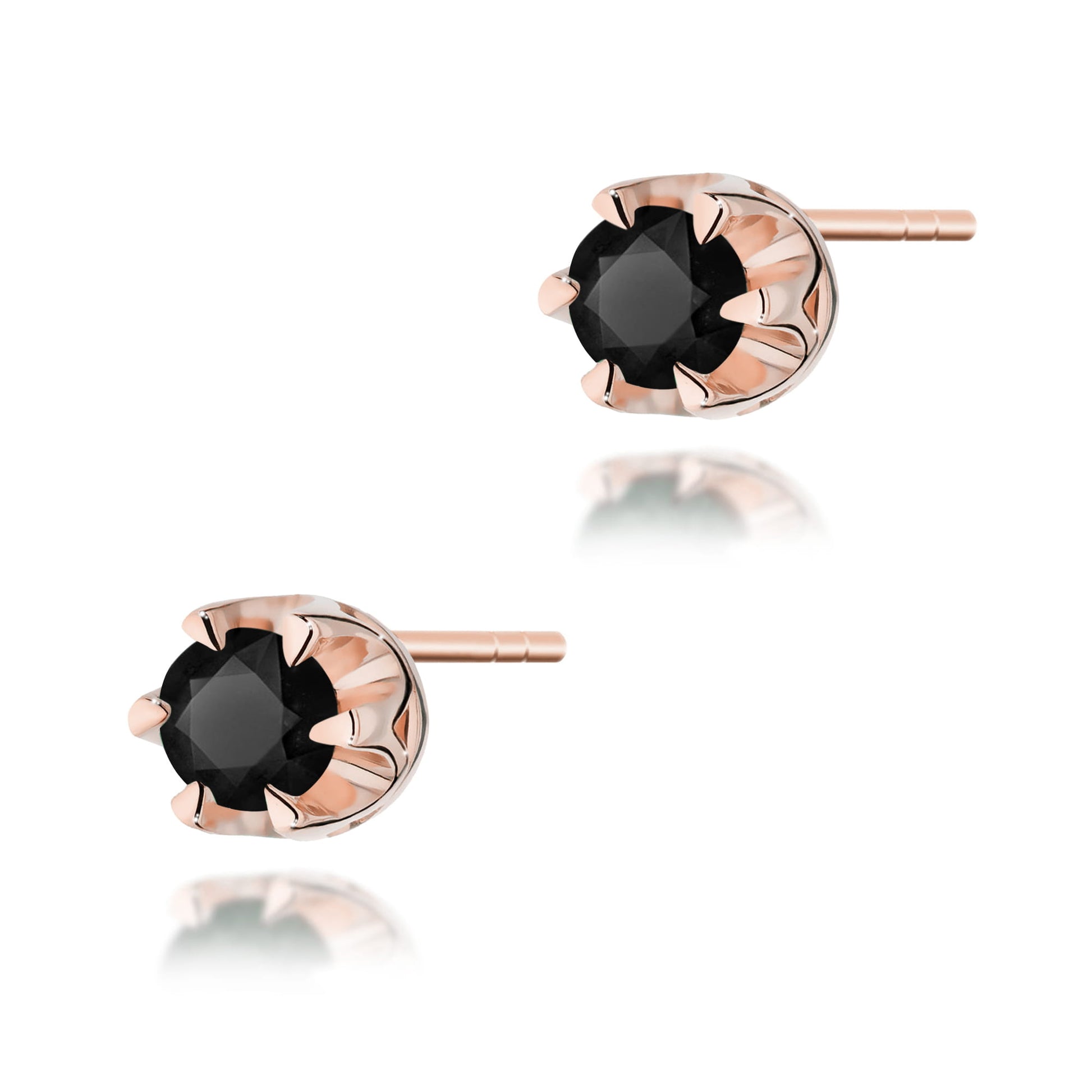 Cercei Aur 14K K0032 Diamant Negru 2 x 0.12ct