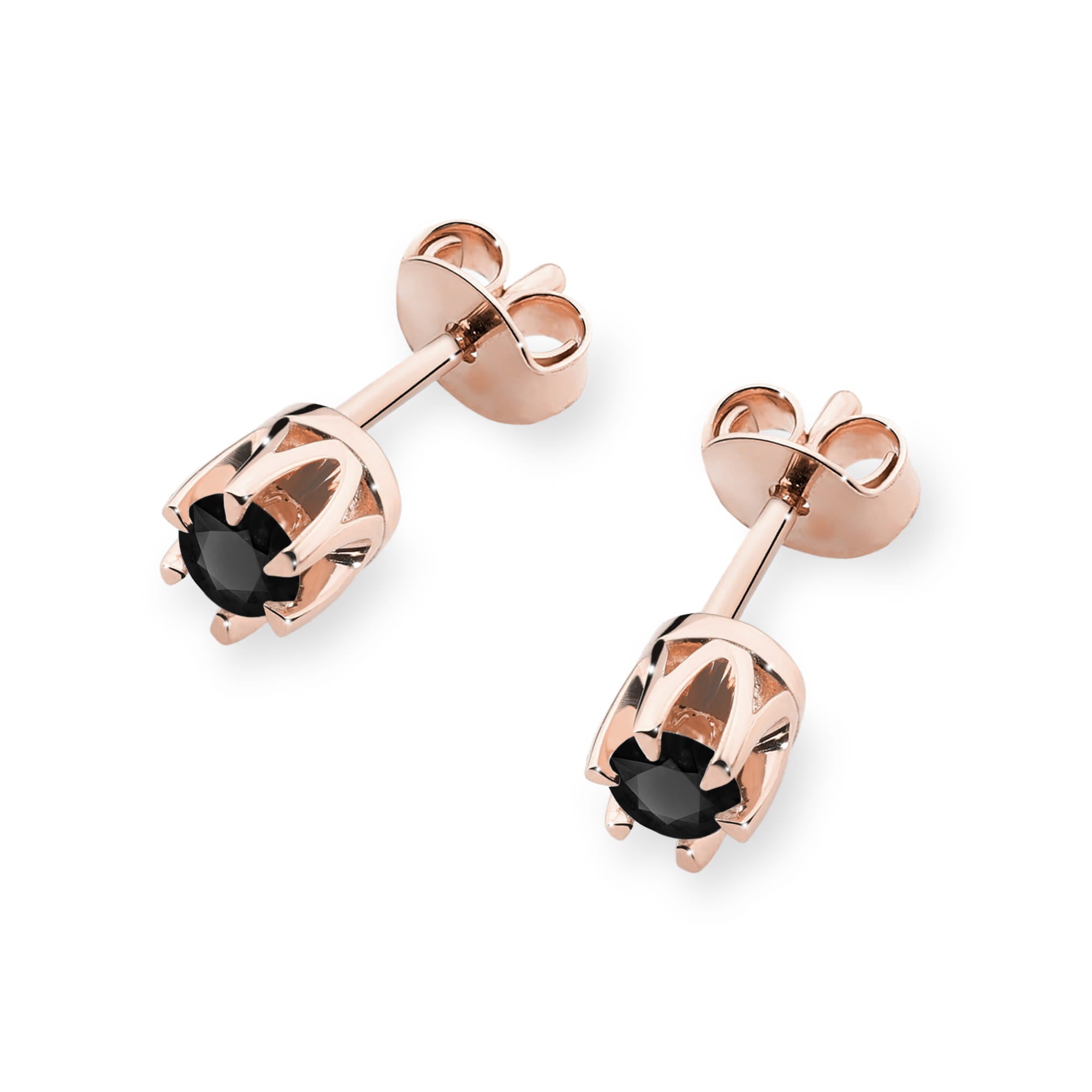 Cercei Aur 14K K0032 Diamant Negru 2 x 0.12ct