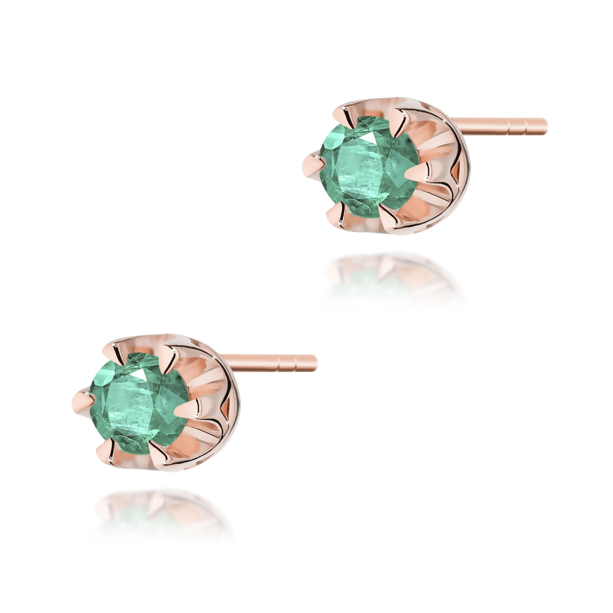 Cercei Aur 14K K0032 Smarald 2 x 0.15ct