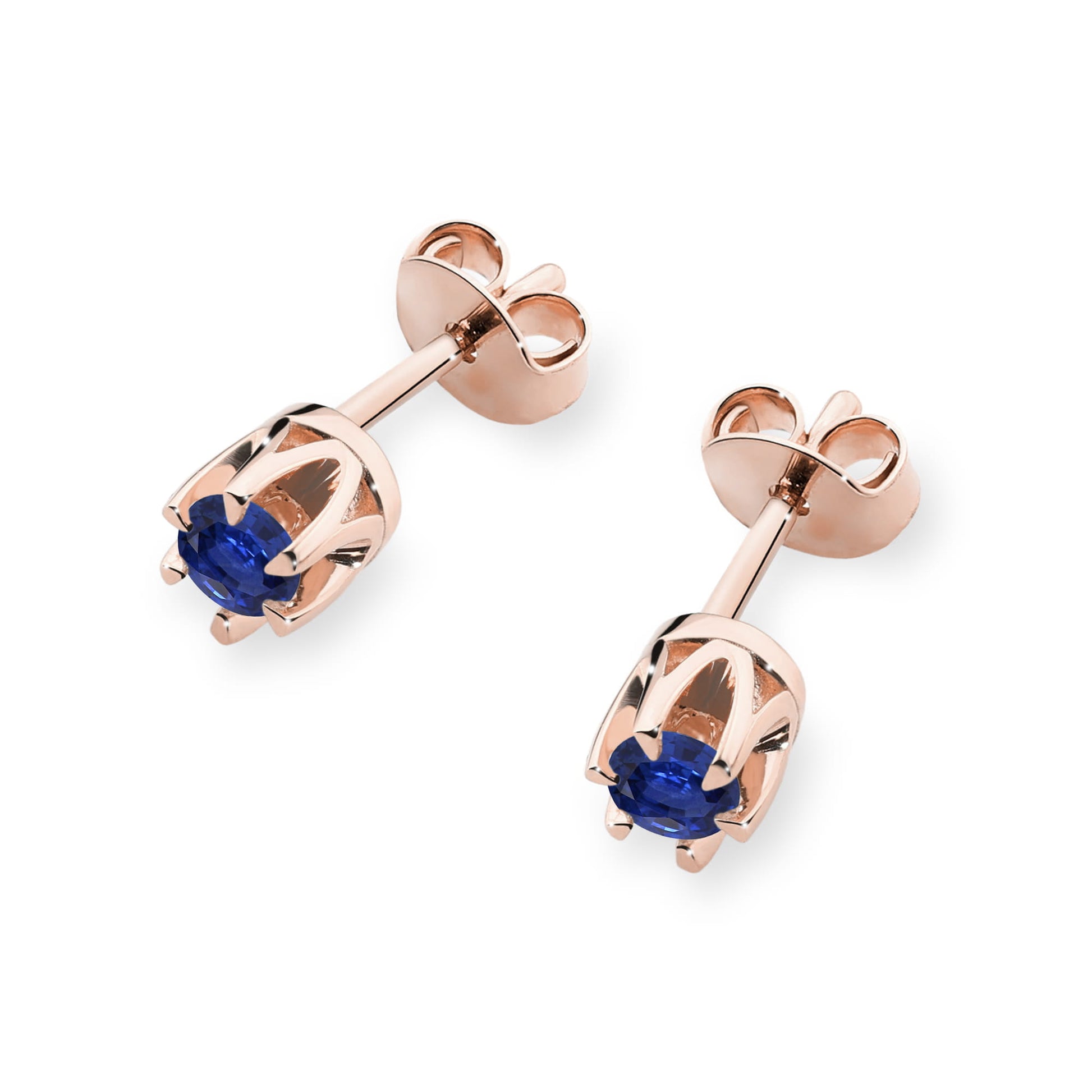 Cercei Aur 14K K0032 Safir 2 x 0.15ct