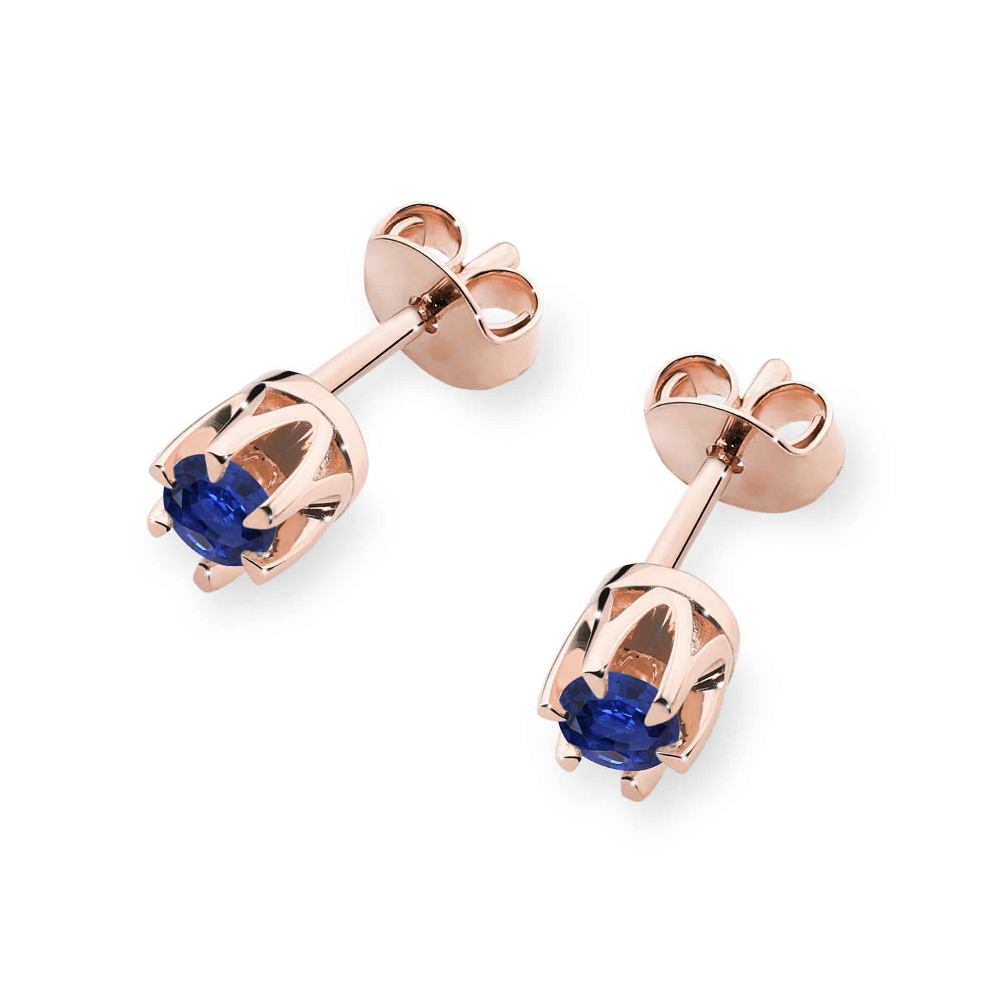 Cercei Aur 14K K0032 Safir 2 x 0.15ct