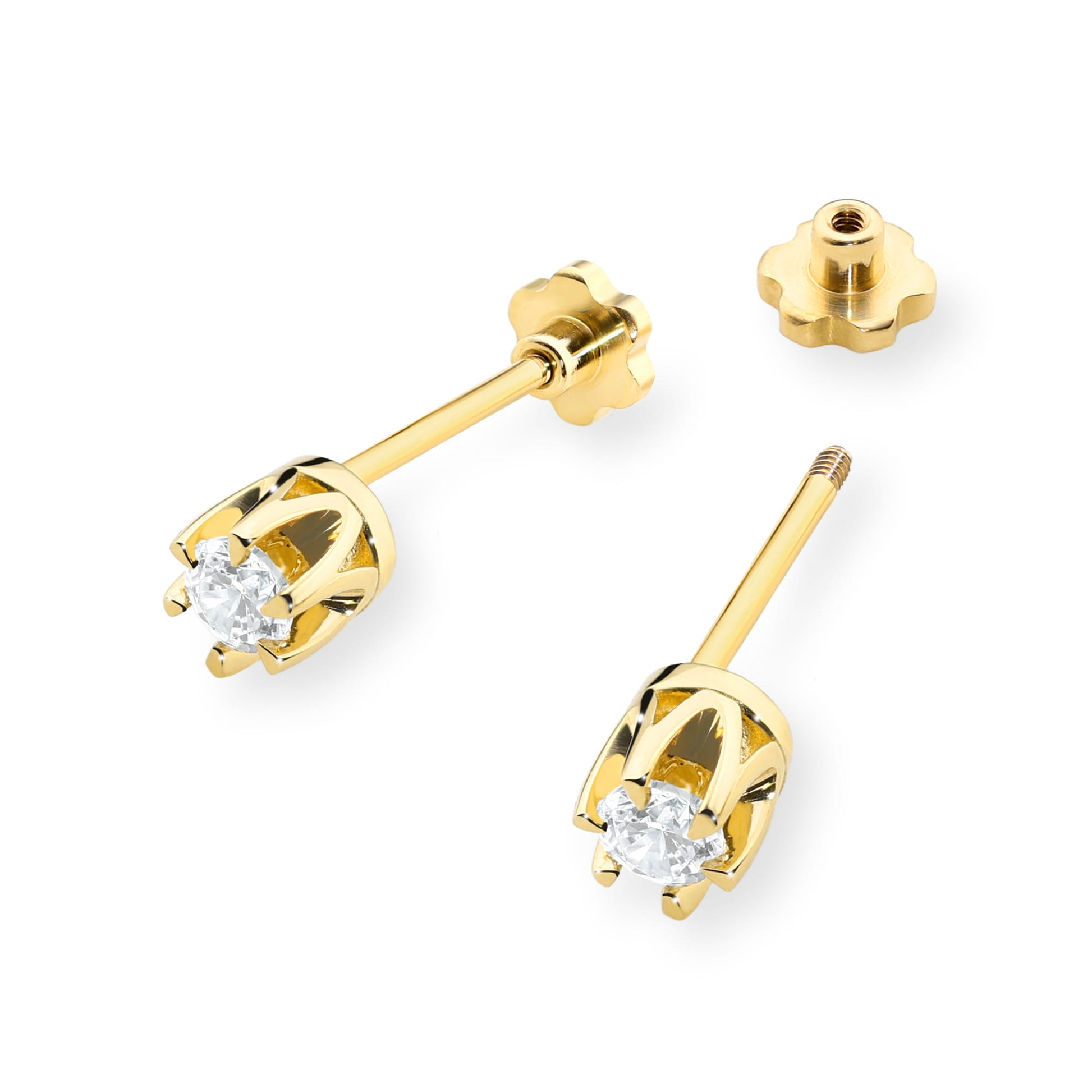 Cercei Aur 14K K0032 Diamante 2 x 0.12ct