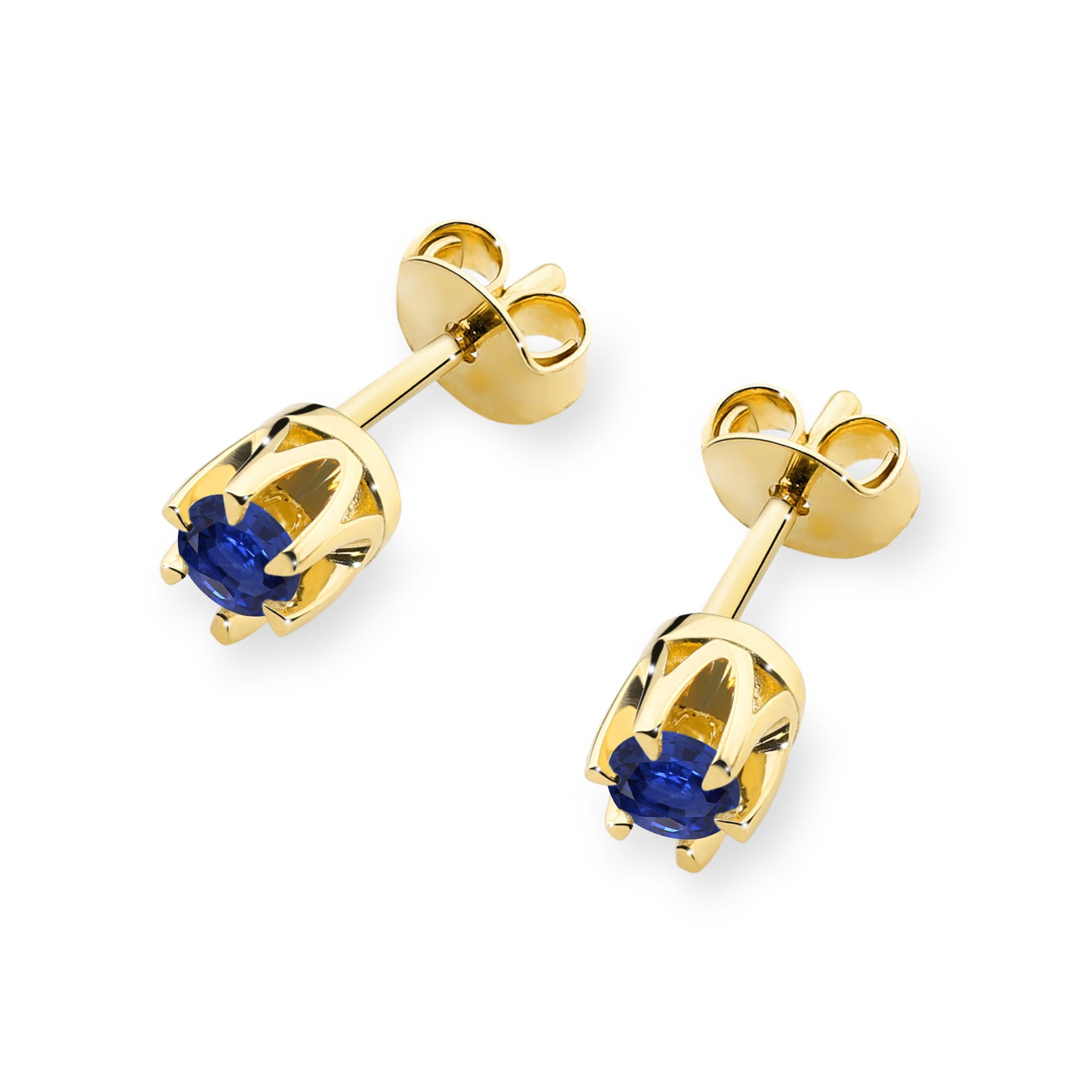 Cercei Aur 14K K0032 Safir 2 x 0.15ct