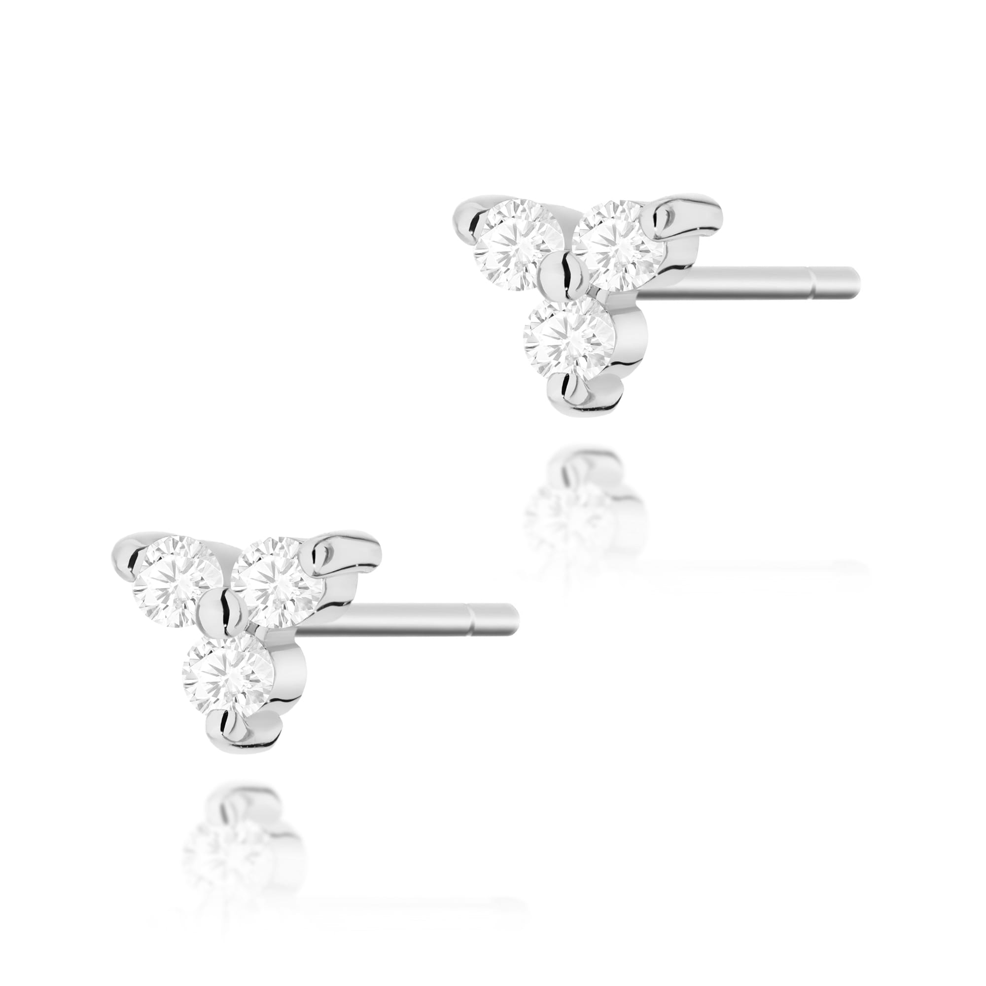 Cercei Aur 14K cu Diamante Naturale 0.09 ct