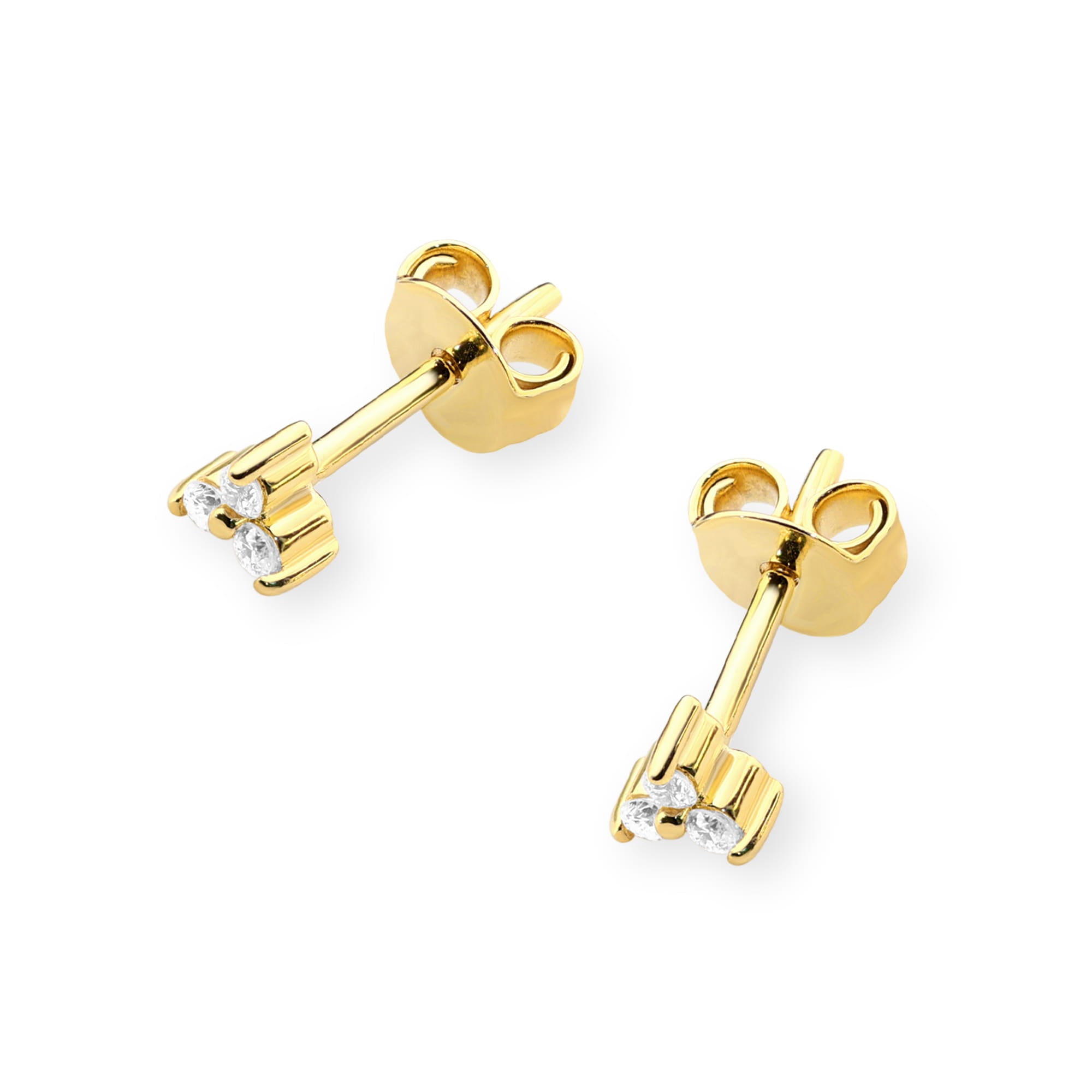 Cercei Aur 14K cu Diamante Naturale 0.09 ct