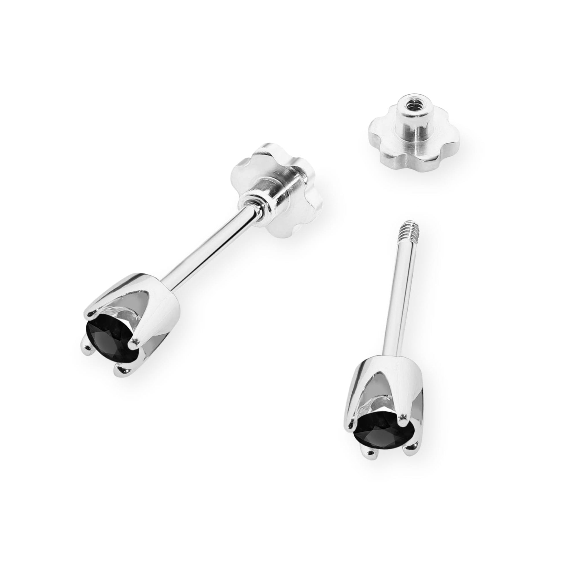 Cercei Aur 14K K0034 Diamant Negru 2 x 0.12ct