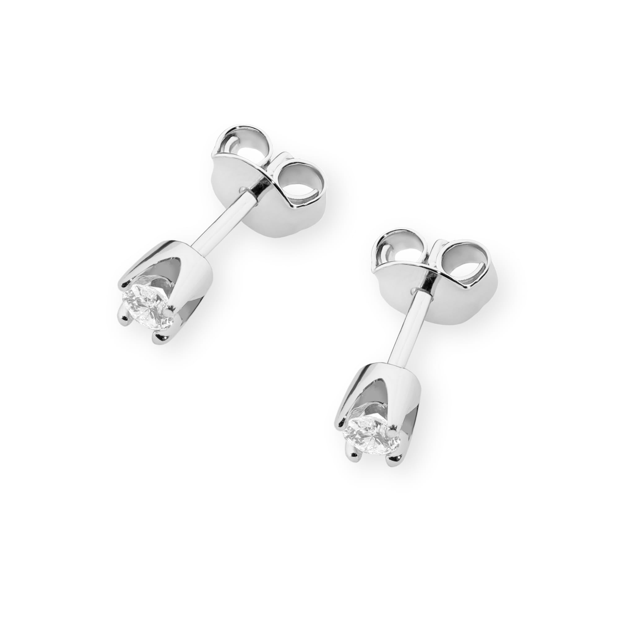 Cercei Aur 14K  cu Diamante Naturale 0.16 ct