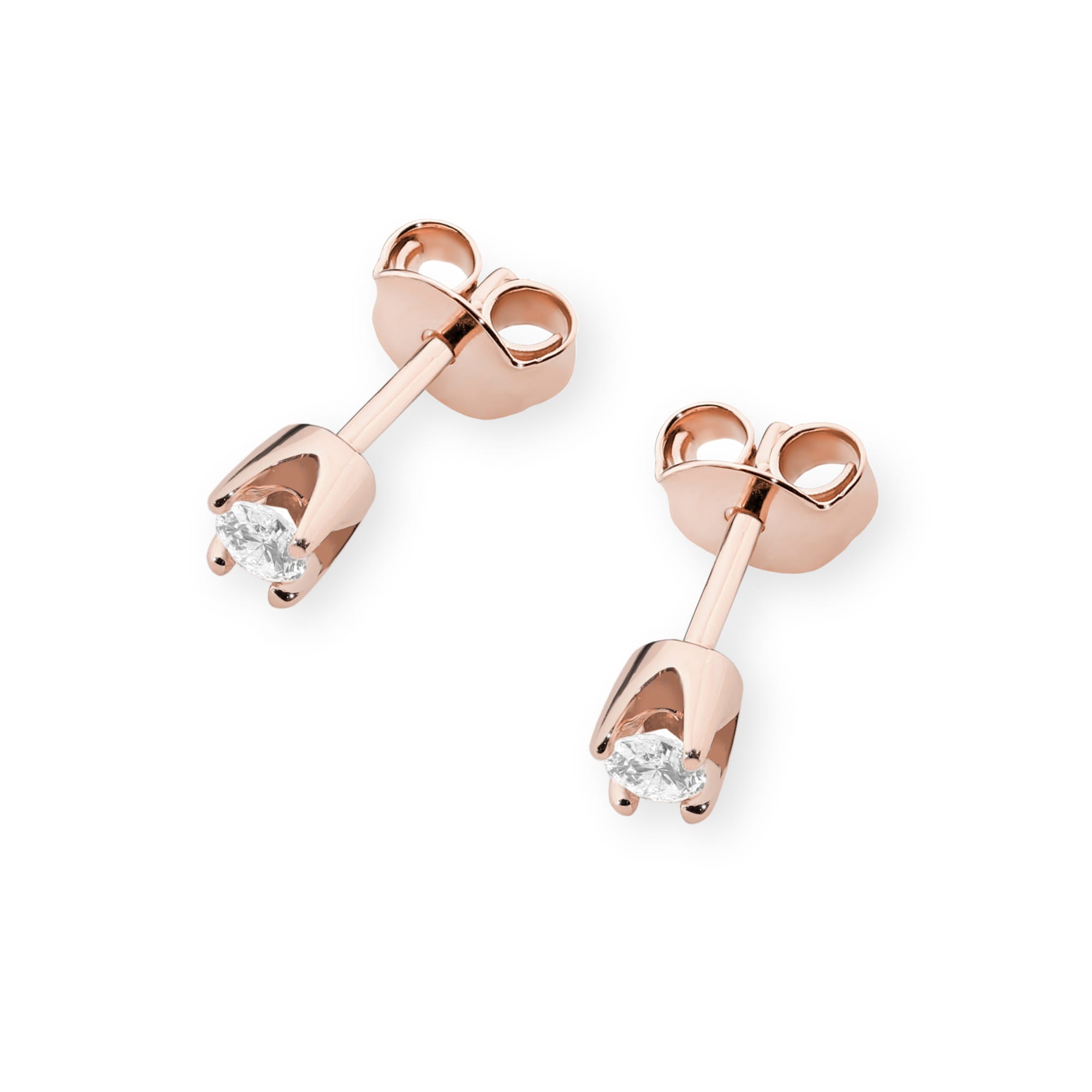 Cercei Aur 14K  cu Diamante Naturale 0.16 ct