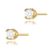 Cercei Aur 14K cu Diamant Natural 0.08 ct