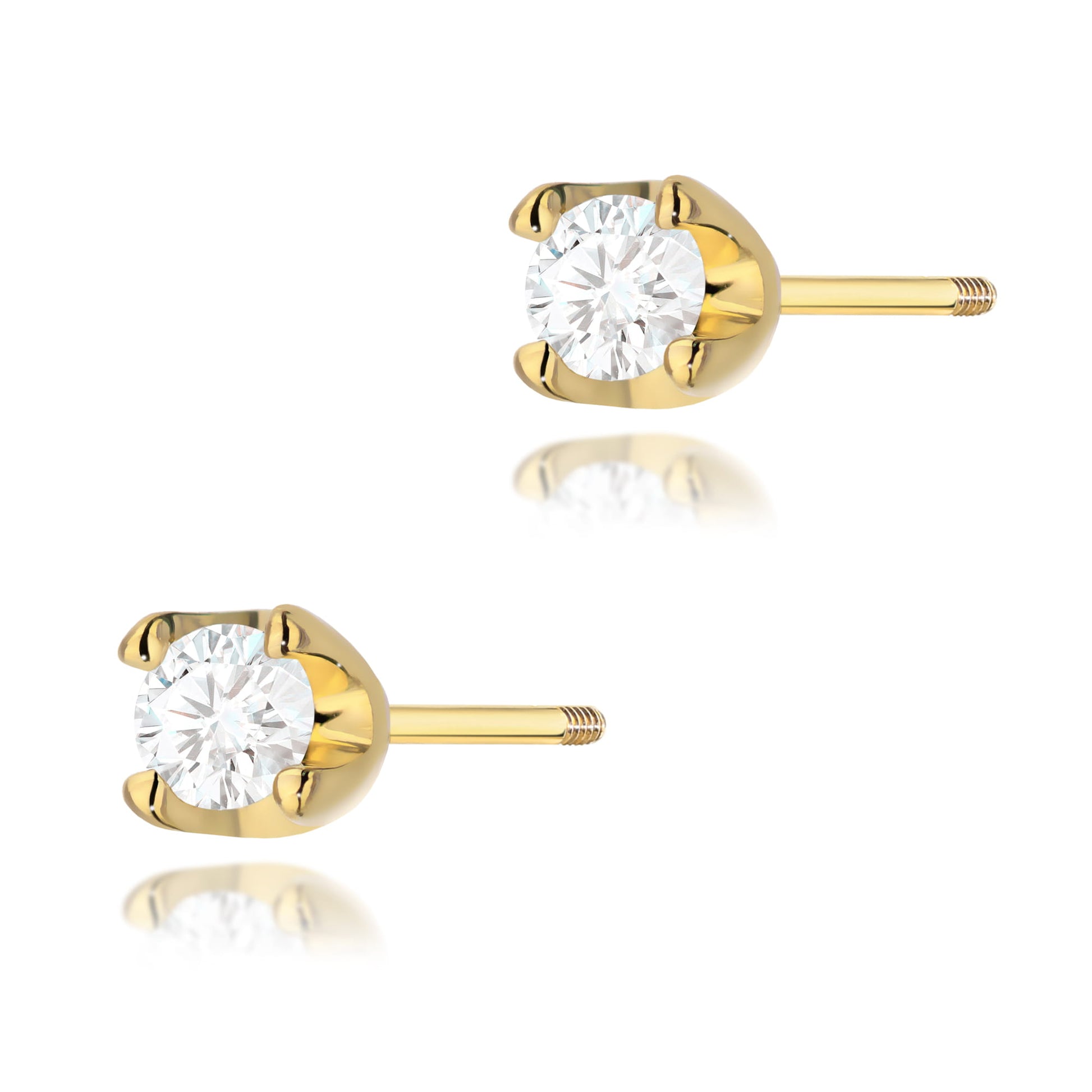 Cercei Aur 14K K0034 Diamante 2 x 0.10ct