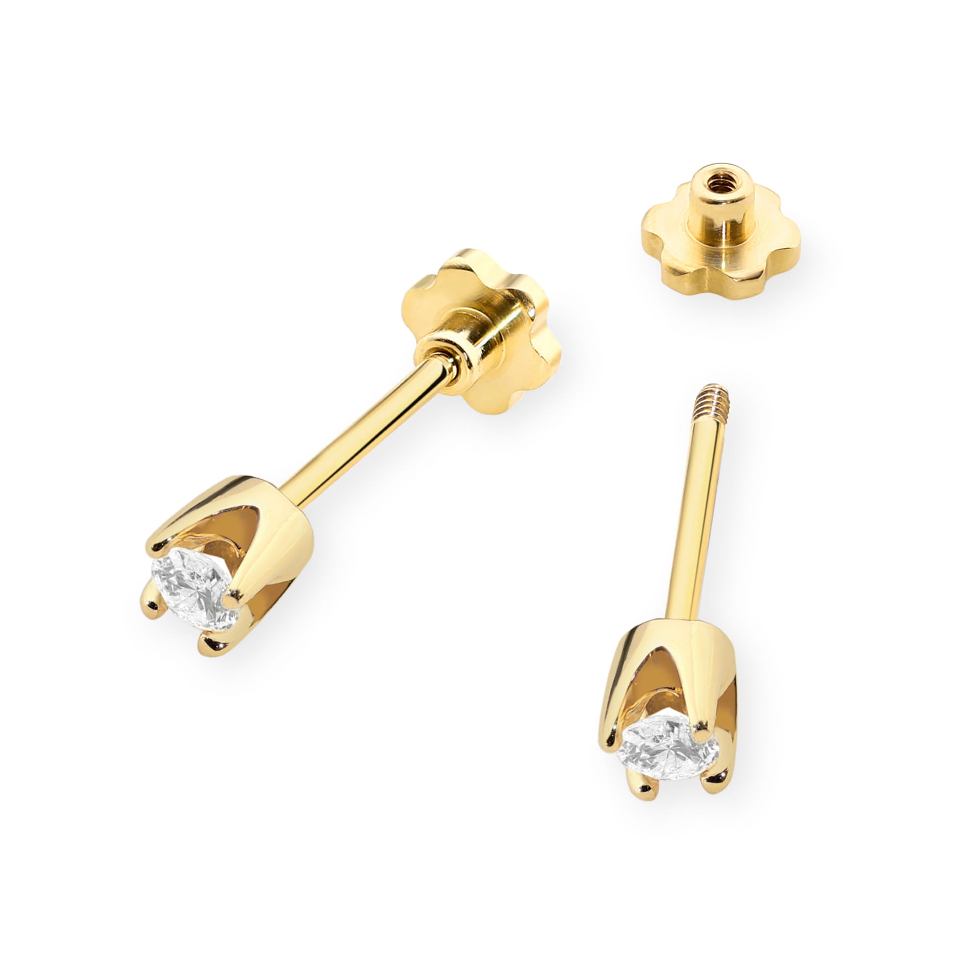 Cercei Aur 14K K0034 Diamante 2 x 0.10ct