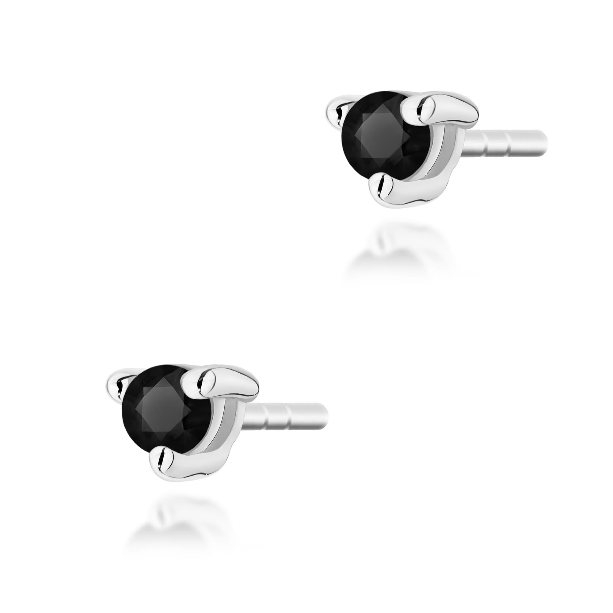 Cercei Diamant Negru Aur 14K K0035