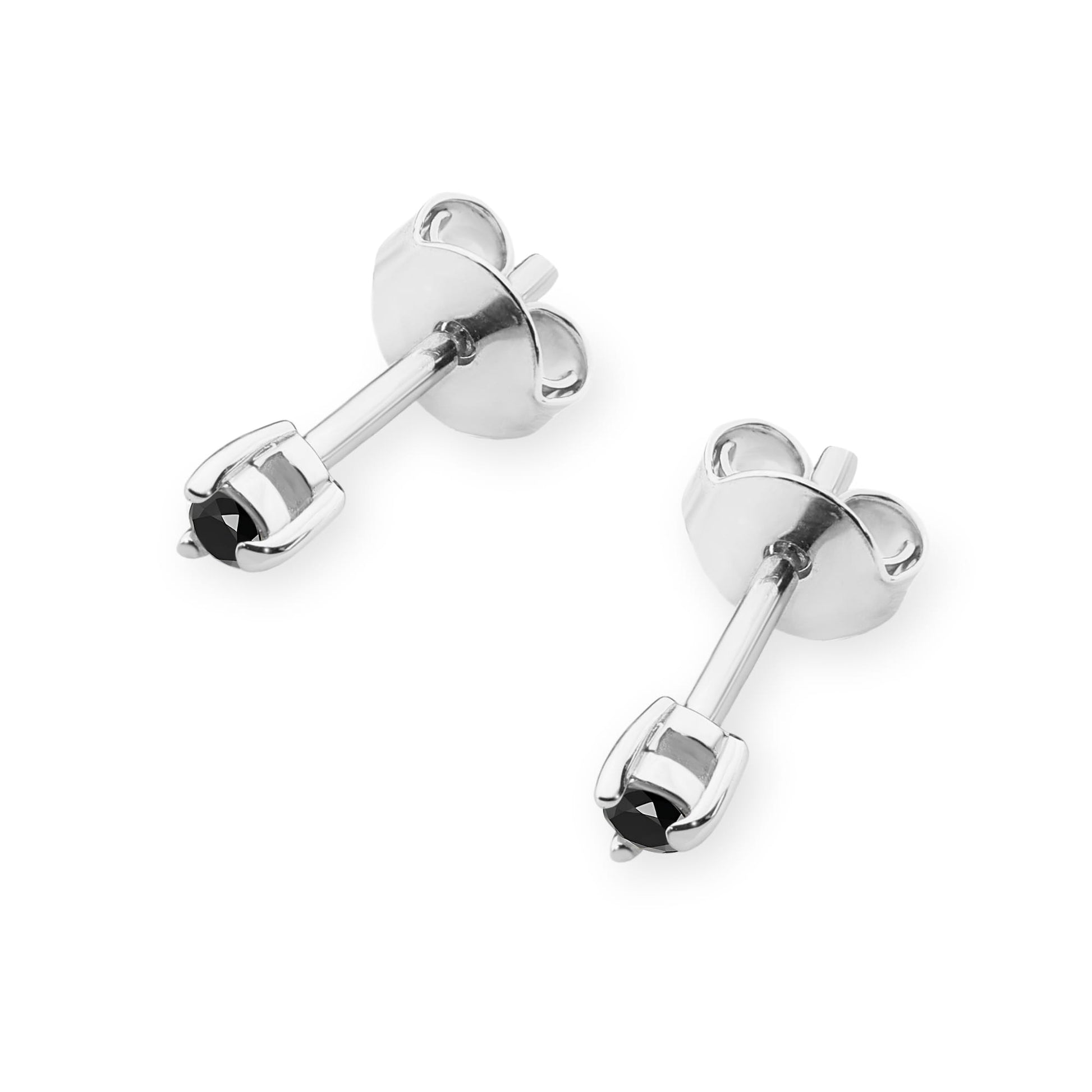 Cercei Diamant Negru Aur 14K K0035