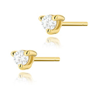 Cercei Aur 14K cu Diamant Natural 0.04 ct