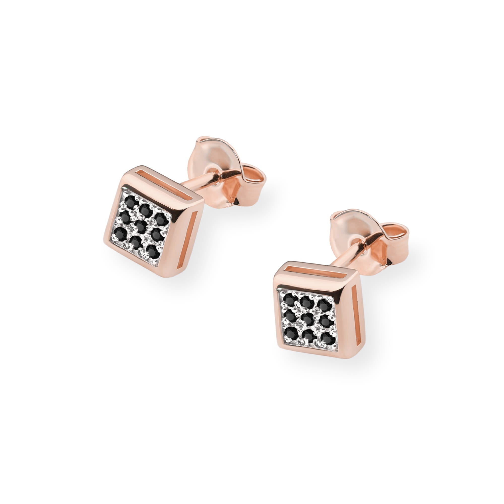 Cercei Aur 14K KO036 Diamante Negre 0.09ct
