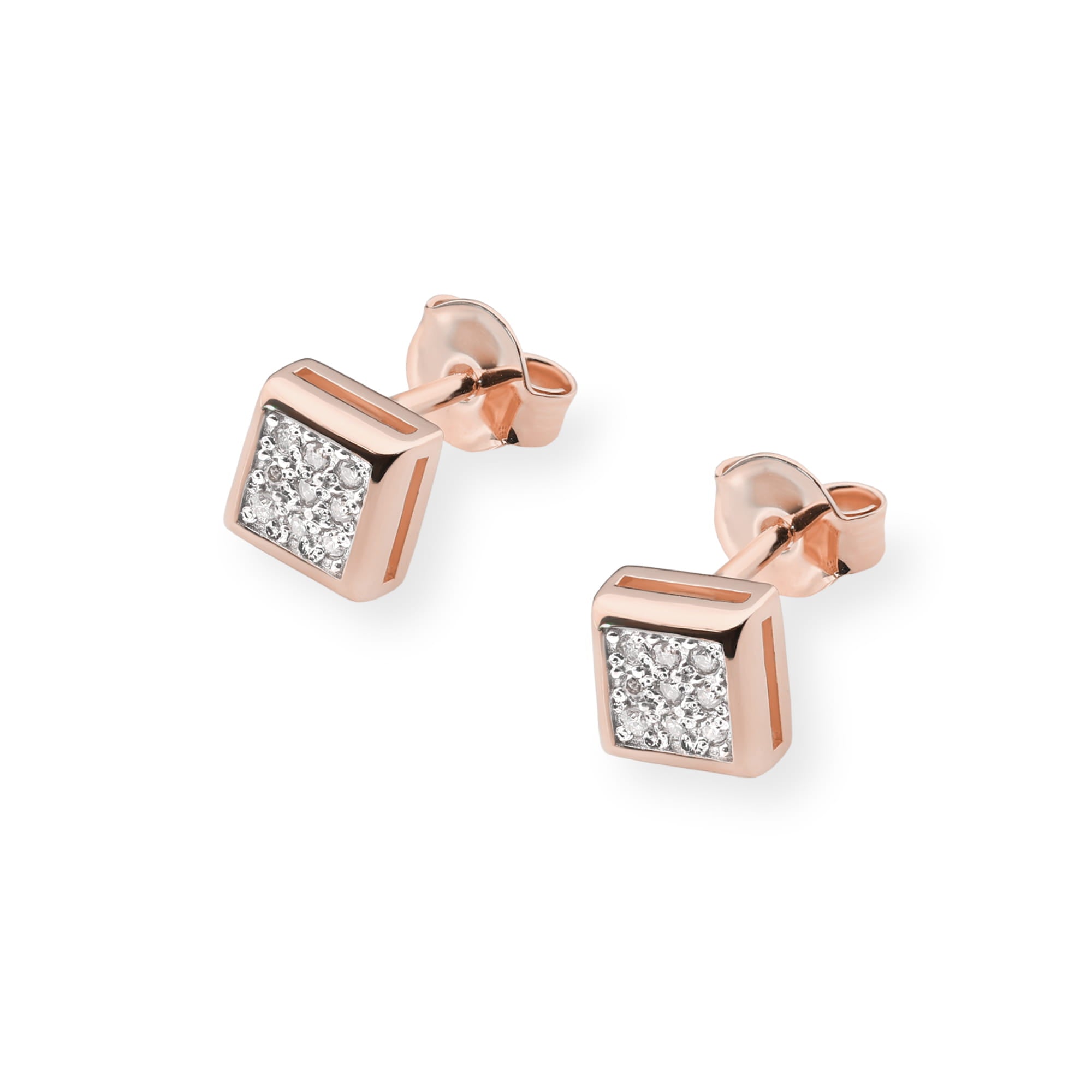 Cercei Aur 14K cu Diamante Naturale 0.09ct