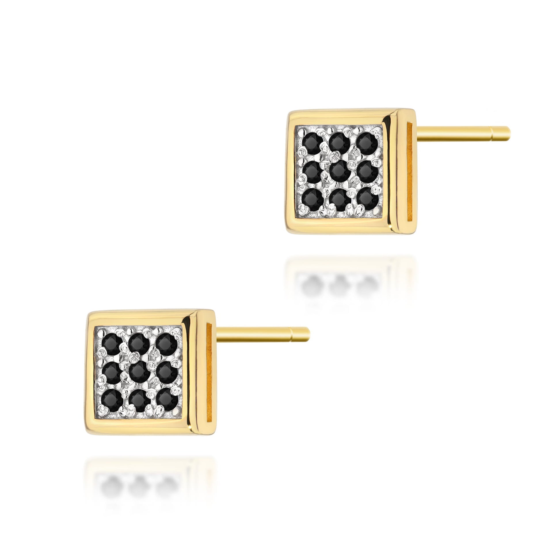Cercei Aur 14K KO036 Diamante Negre 0.09ct