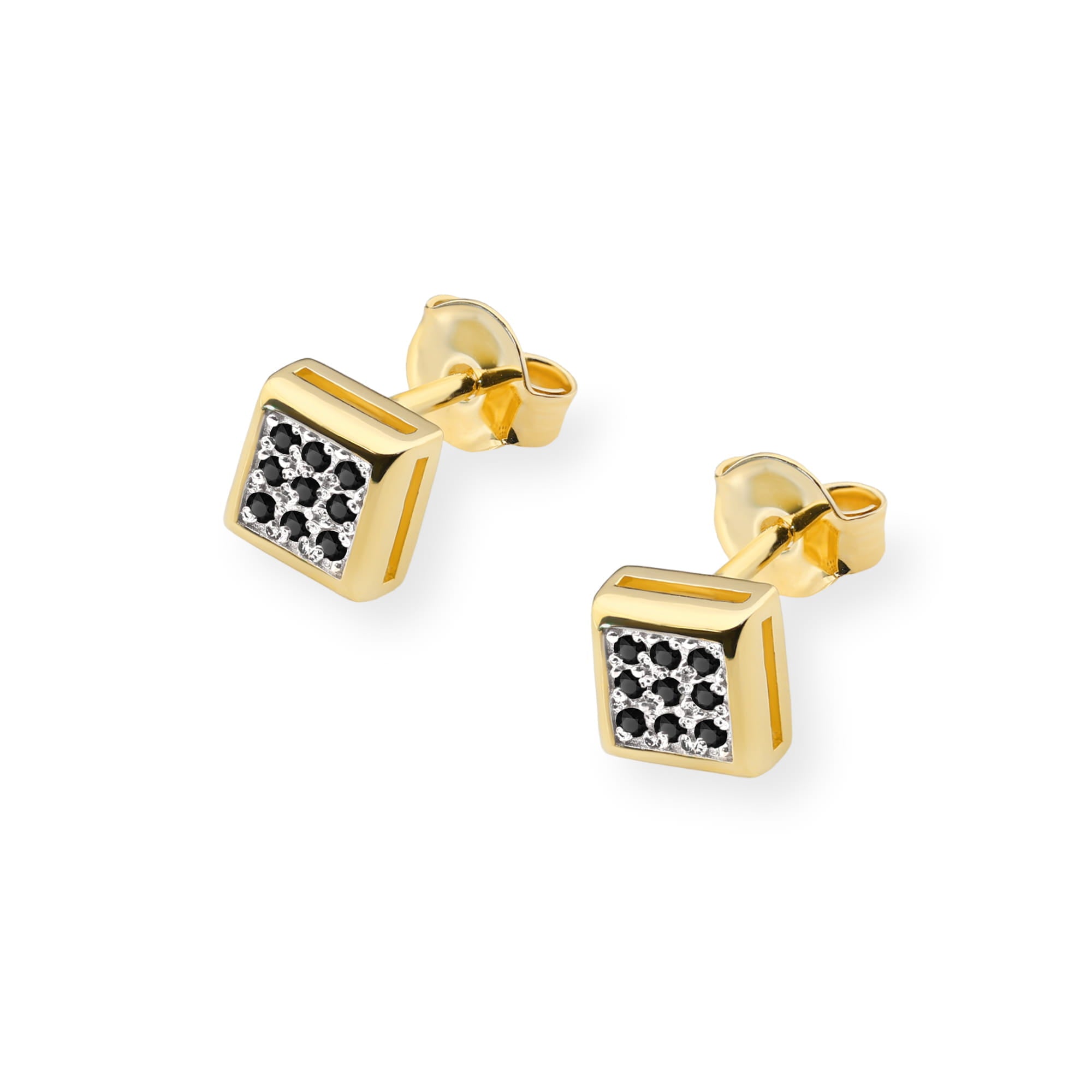 Cercei Aur 14K KO036 Diamante Negre 0.09ct