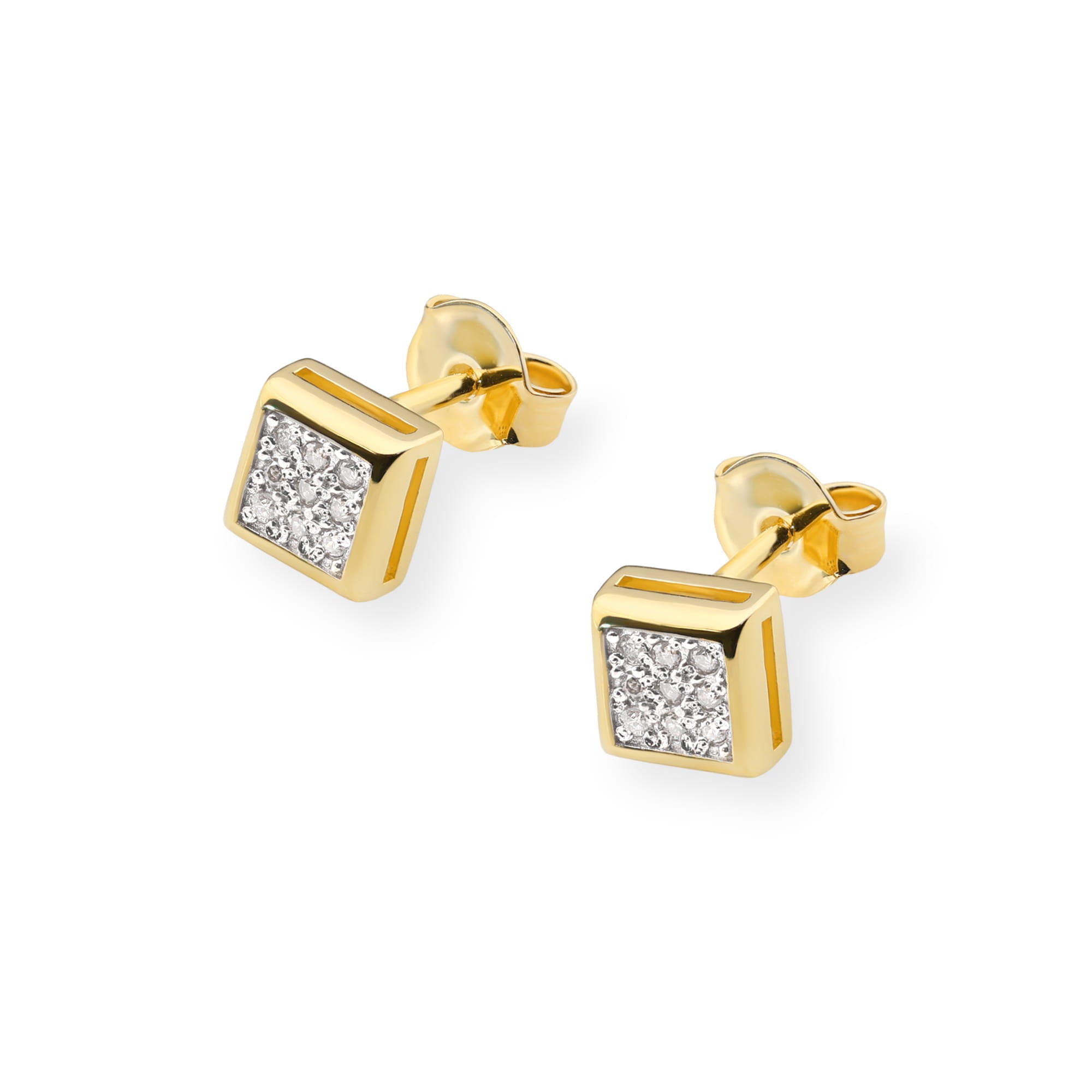 Cercei Aur 14K cu Diamante Naturale 0.09ct