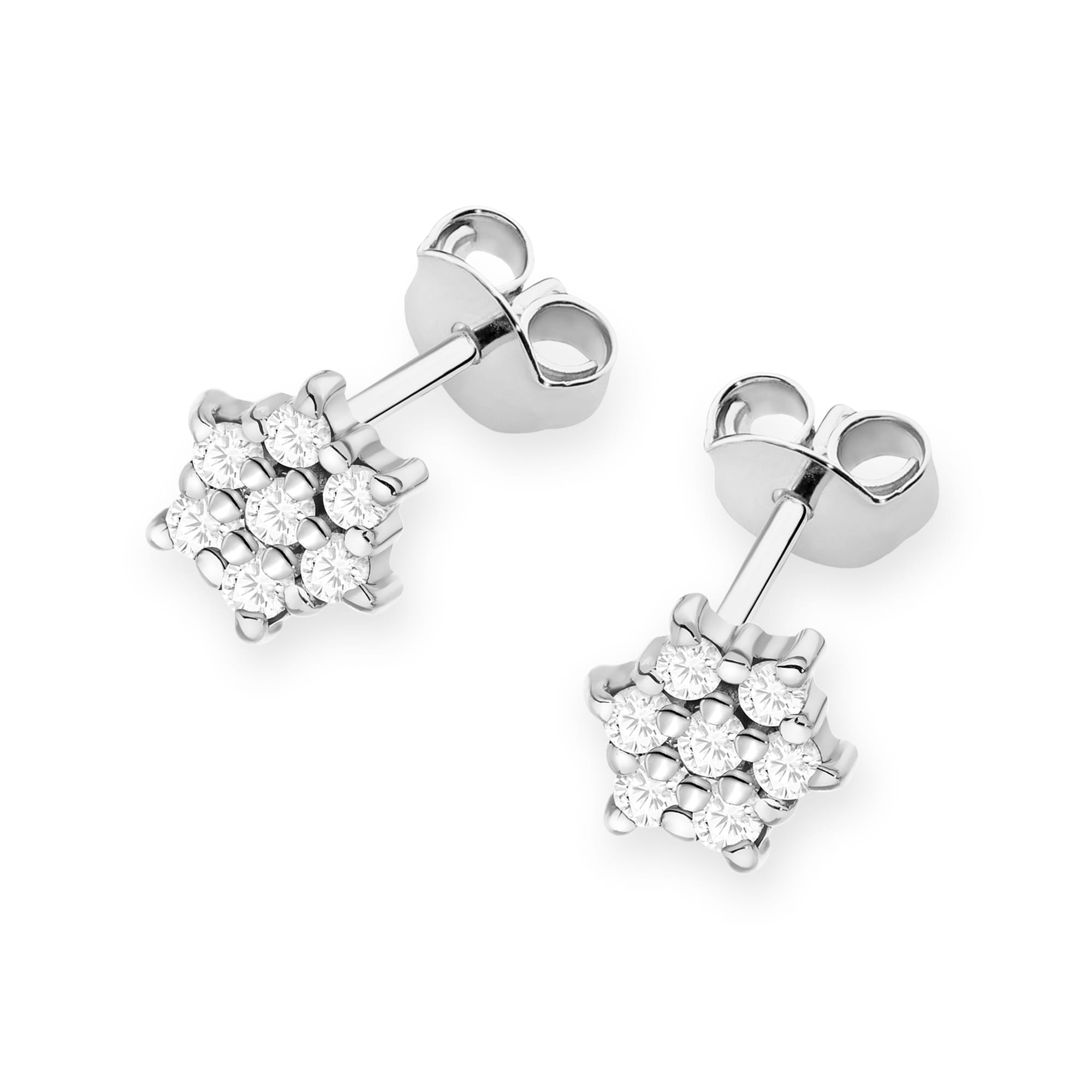 Cercei Aur 14K cu Diamante Naturale 0.12 ct