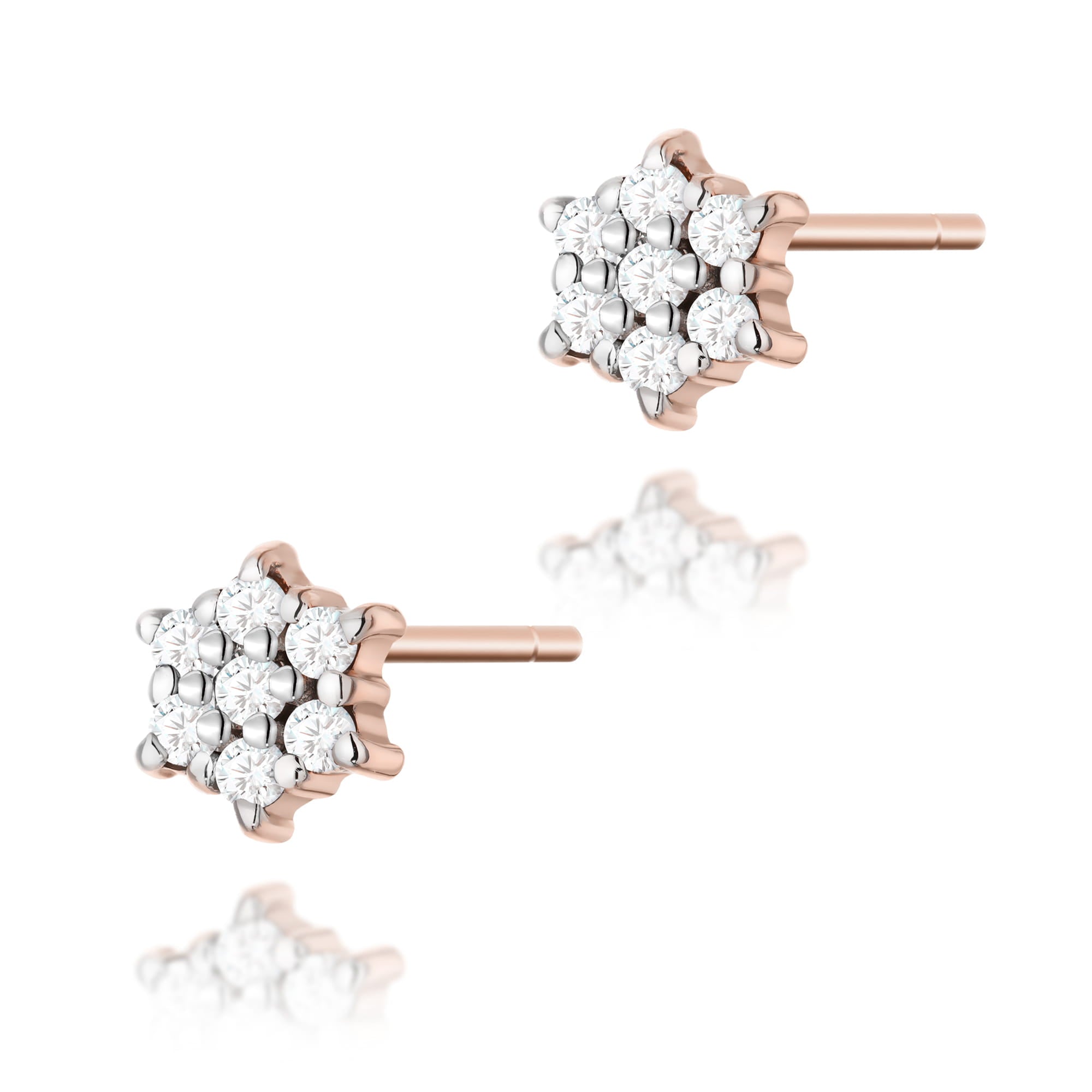 Cercei Aur 14K cu Diamante Naturale 0.12 ct