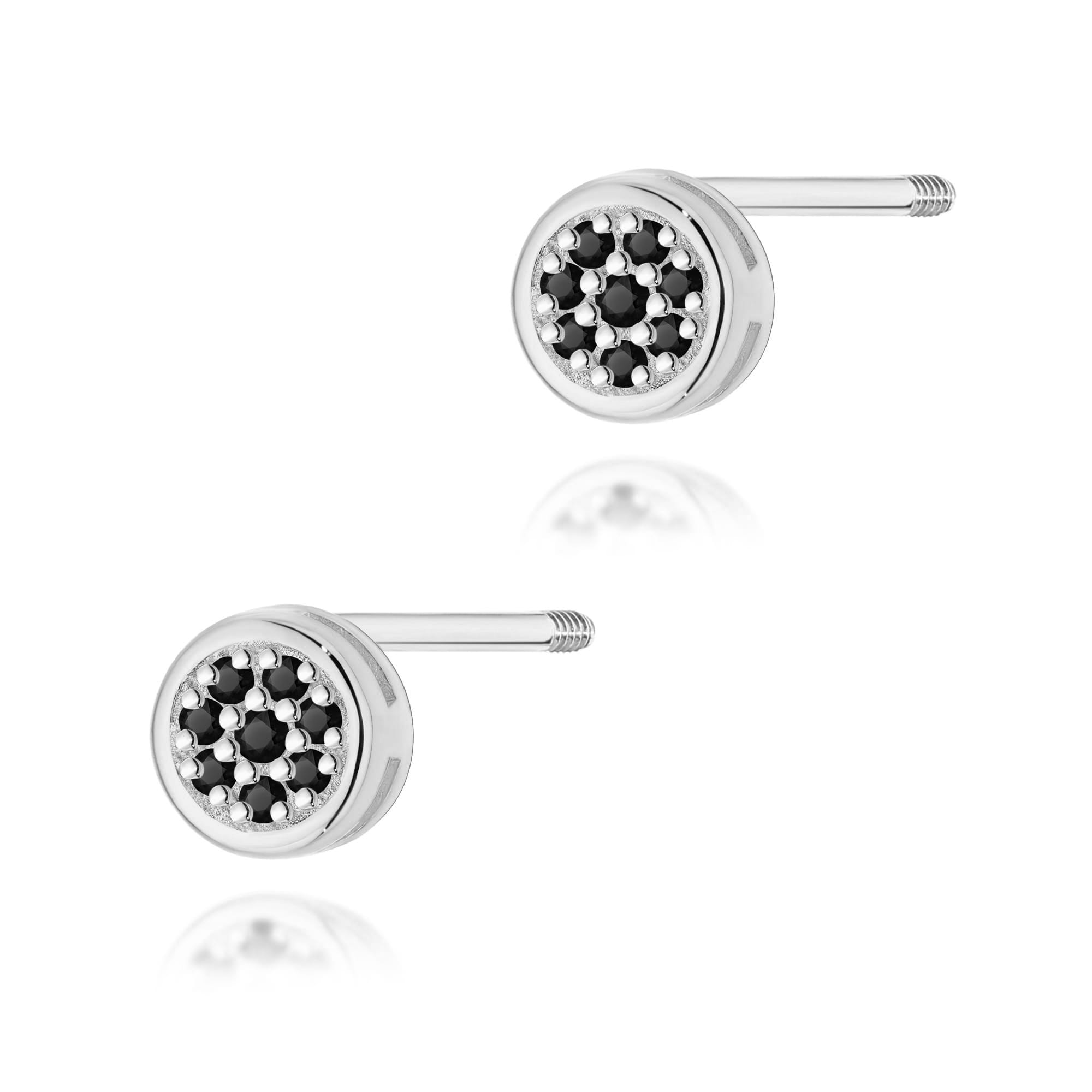 Cercei Aur 14K K0041 Diamante Negre 0.08ct