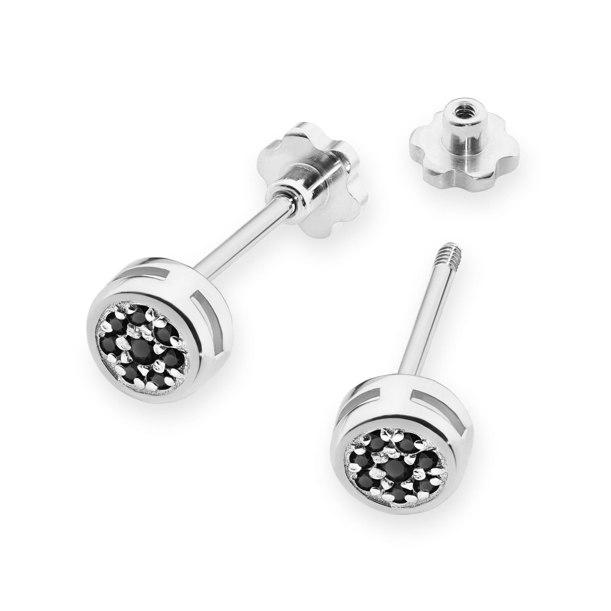 Cercei Aur 14K K0041 Diamante Negre 0.08ct