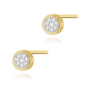 Cercei Aur 14K cu Diamante Naturale 0.08 ct