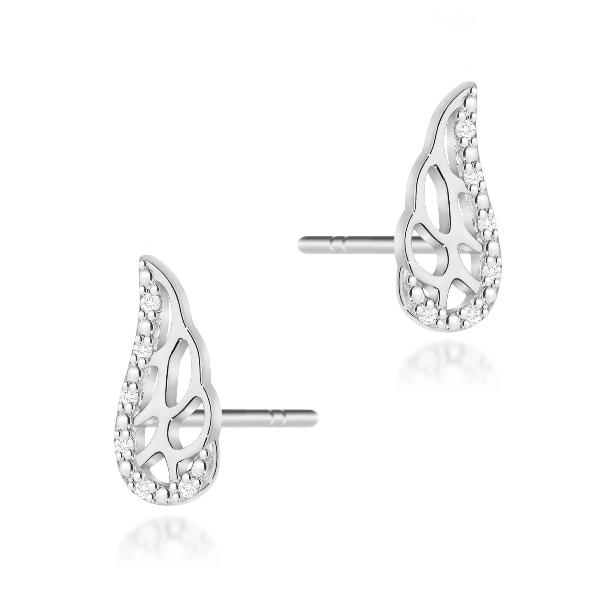 Cercei Aur 14K cu Diamante Naturale 0.06 ct