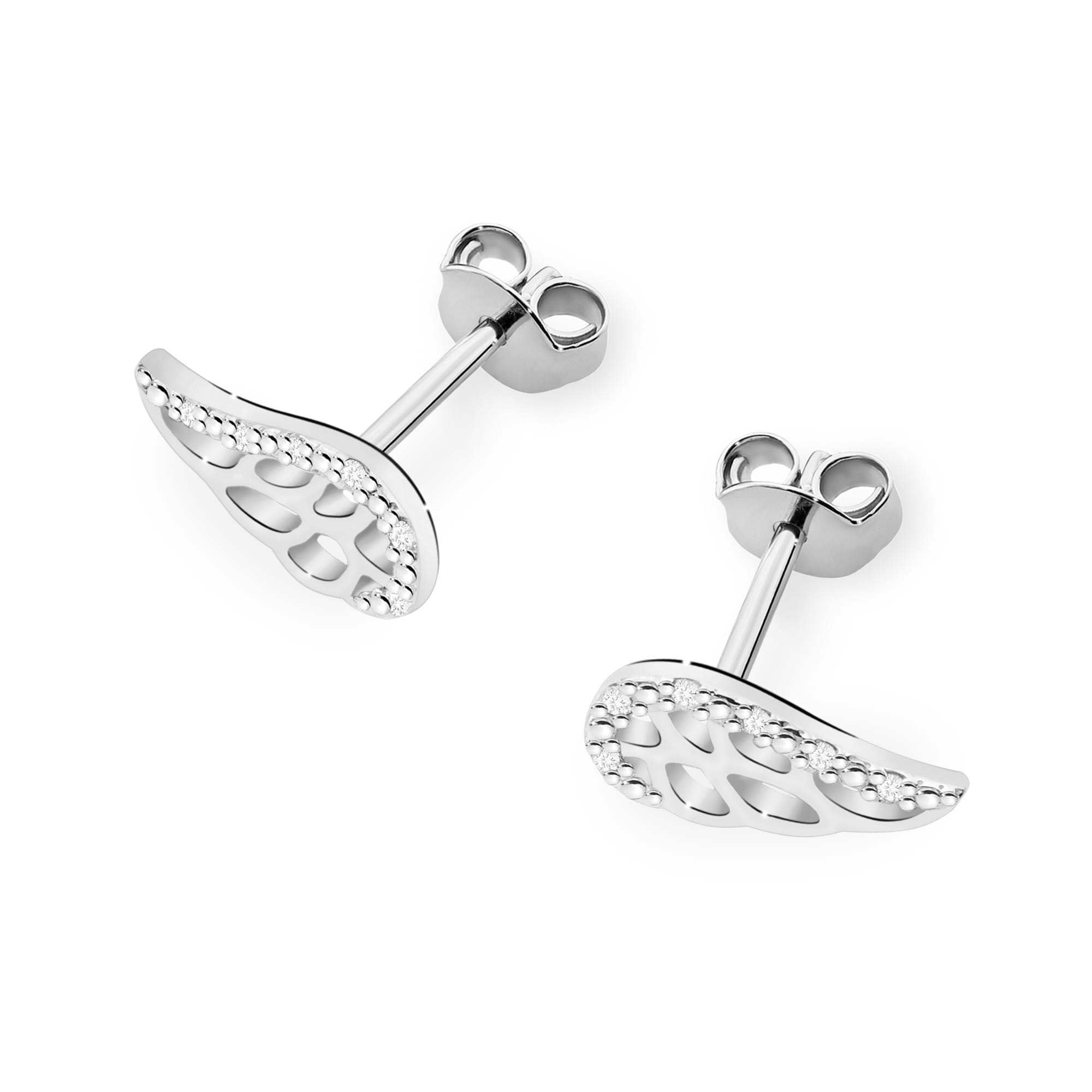 Cercei Aur 14K cu Diamante Naturale 0.06 ct
