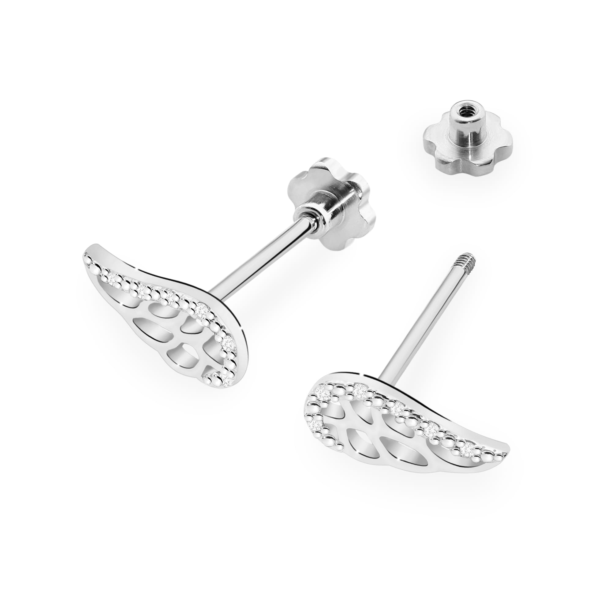 Cercei Aur 14K cu Diamante Naturale 0.06 ct