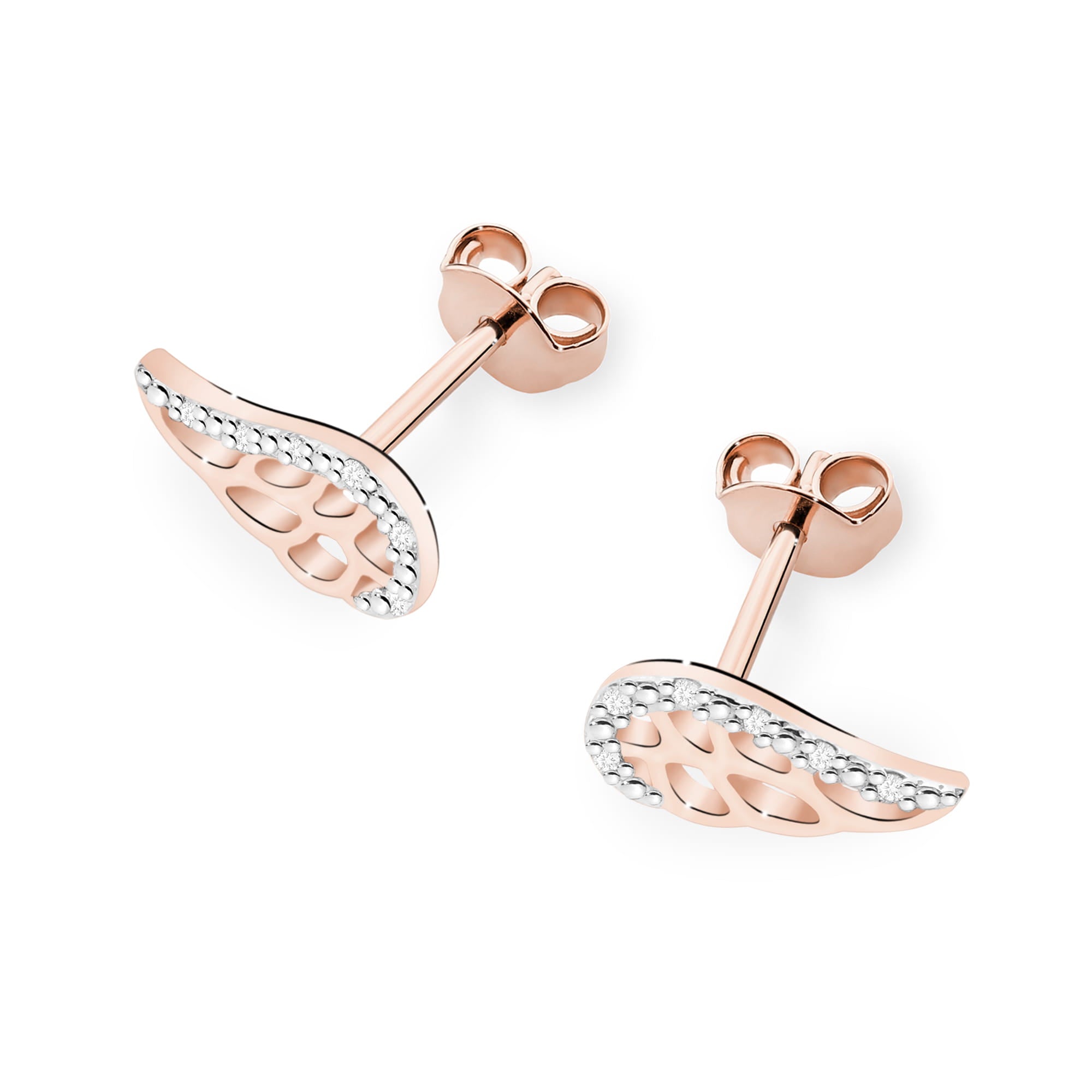 Cercei Aur 14K cu Diamante Naturale 0.06 ct