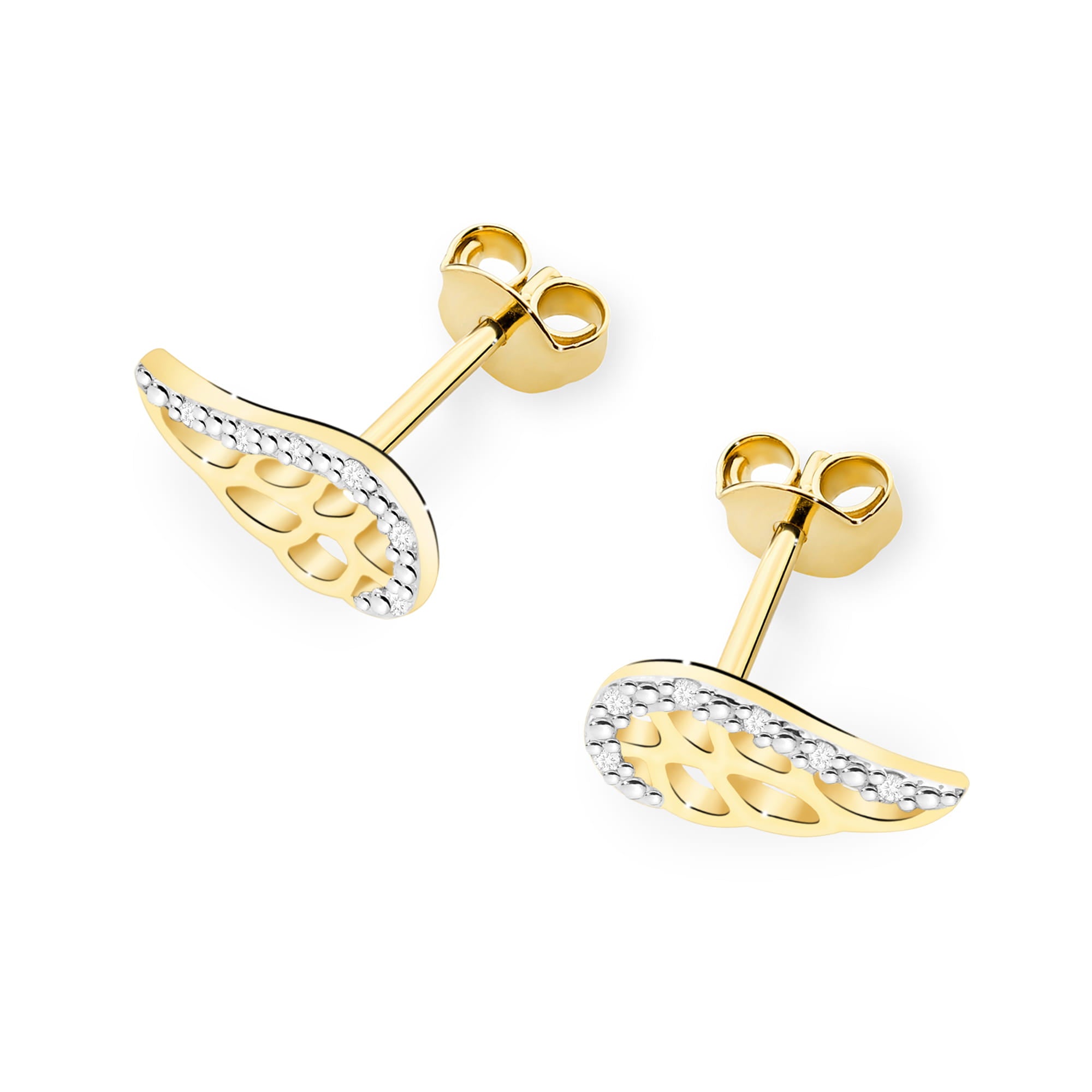 Cercei Aur 14K cu Diamante Naturale 0.06 ct