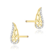 Cercei Aur 14K cu Diamante Naturale 0.06 ct Filet cu Protectie