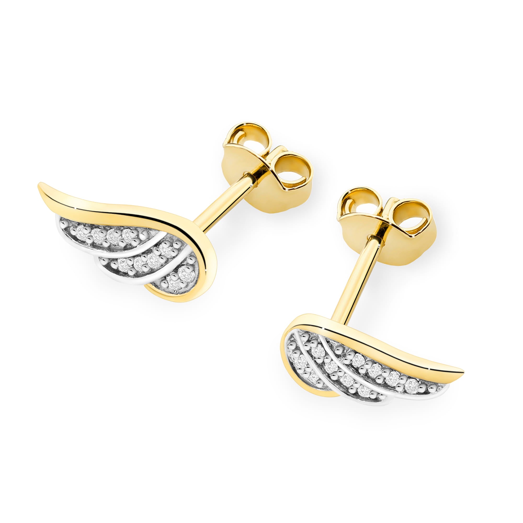 Cercei Aur 14K cu Diamante Naturale 0.10 ct