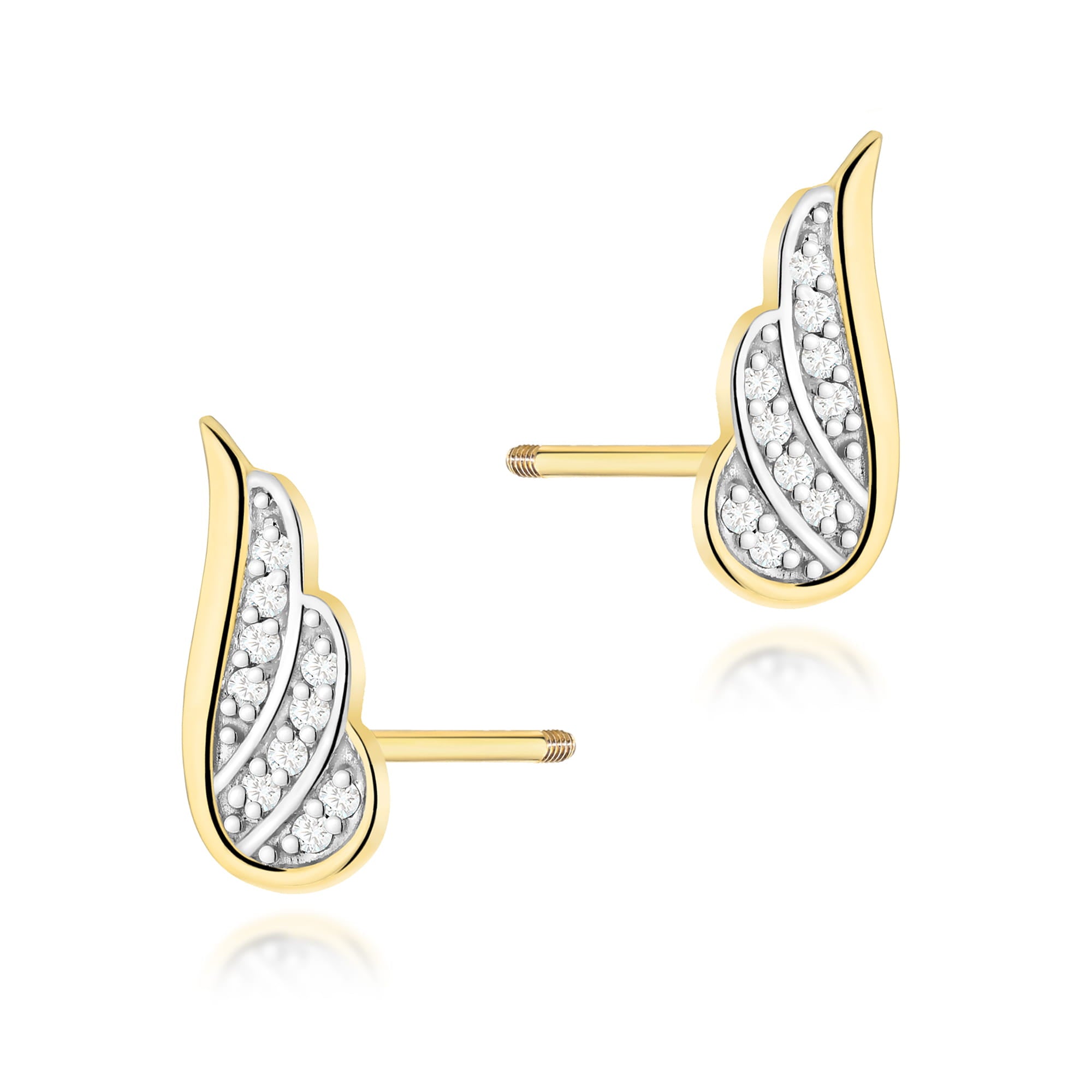 Cercei Aur 14K cu Diamante Naturale 0.10 ct