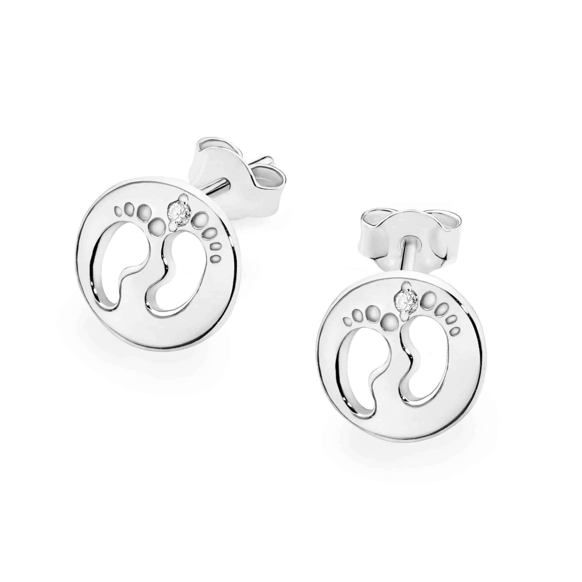 Cercei Aur 14K cu Diamante Naturale 0.01 ct