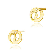 Cercei Aur 14K cu Diamante Naturale 0.01 ct