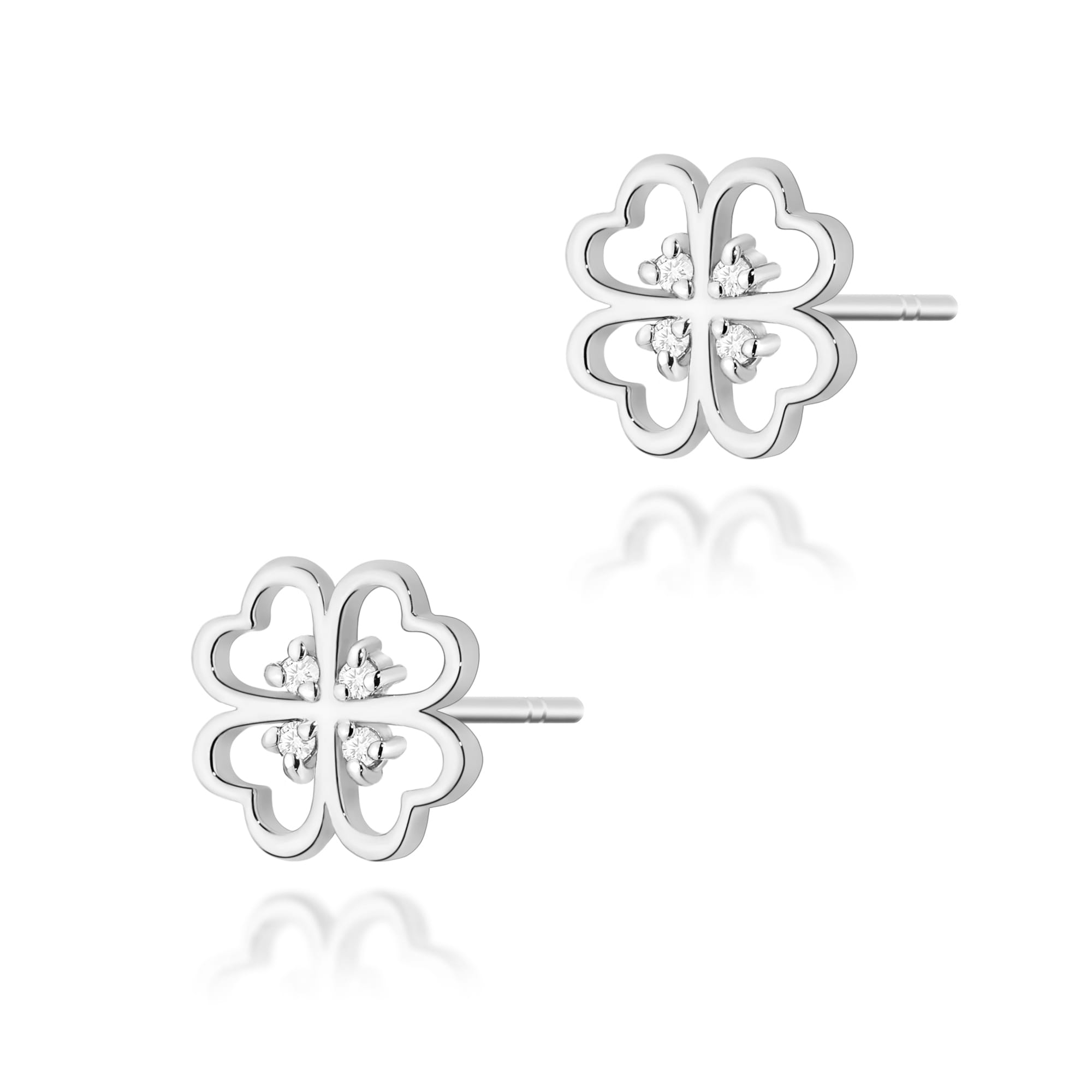 Cercei Aur 14K cu Diamante Naturale 0.04 ct