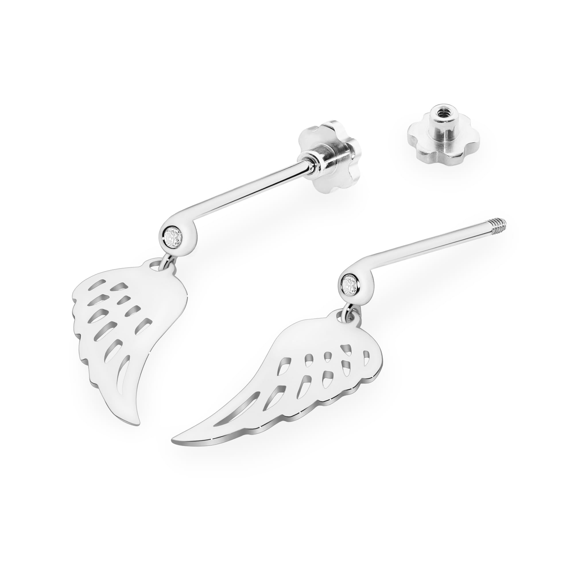 Cercei Aur 14K cu Diamante Naturale 0.029 ct