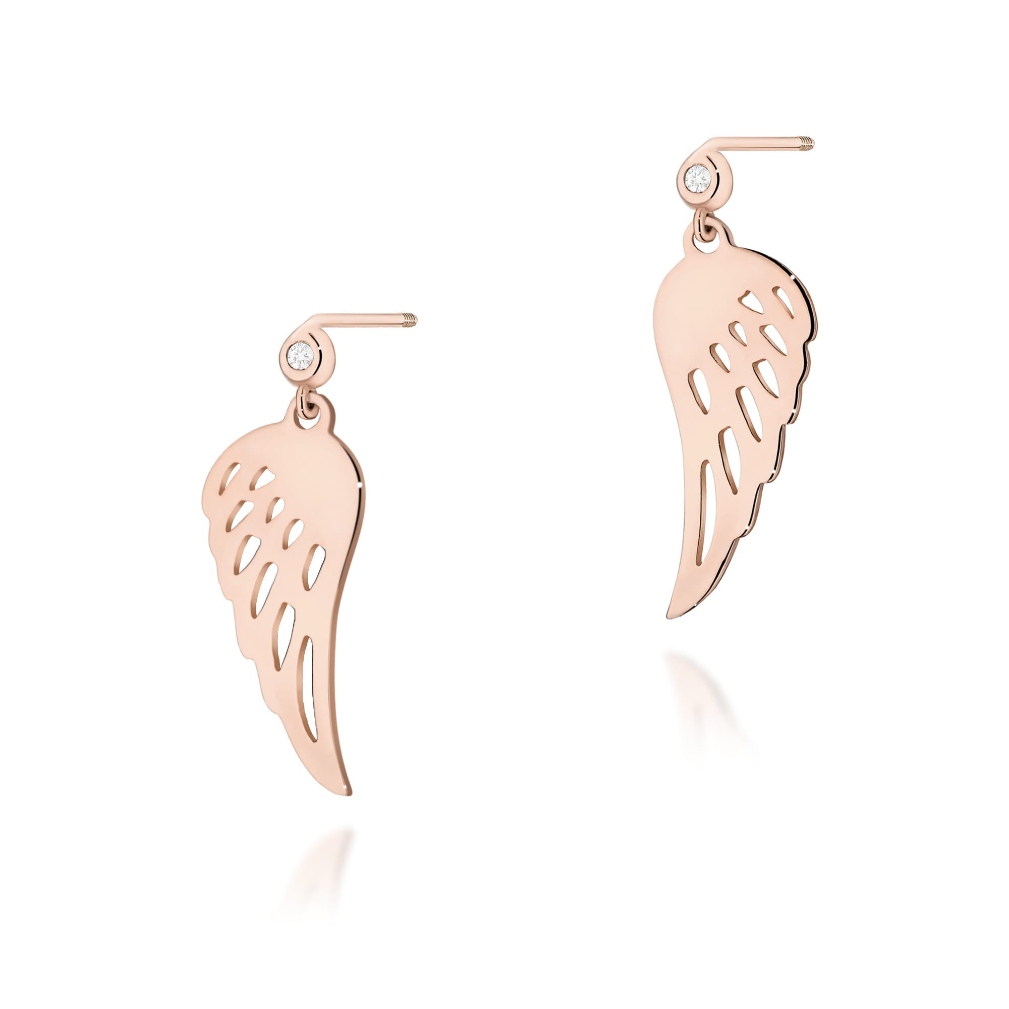 Cercei Aur 14K cu Diamante Naturale 0.029 ct