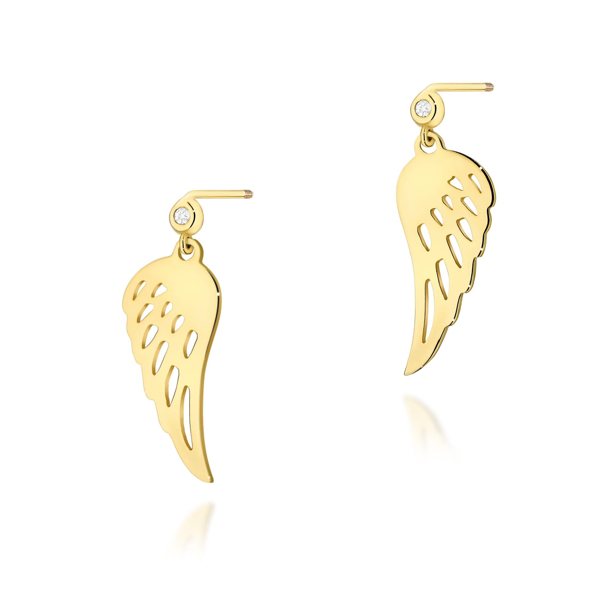 Cercei Aur 14K cu Diamante Naturale 0.029 ct