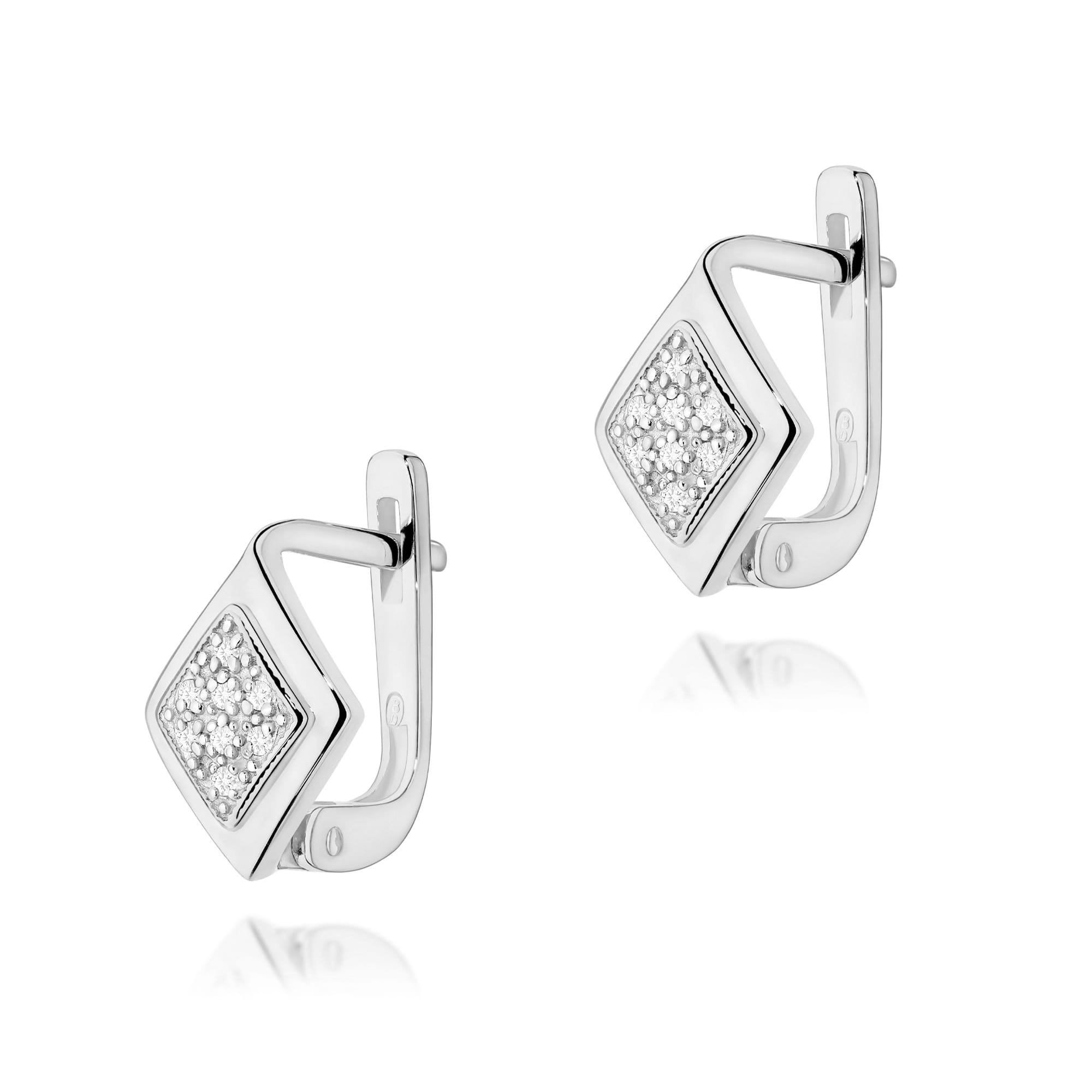 Cercei Aur 14K cu Diamante Naturale 0.08 ct